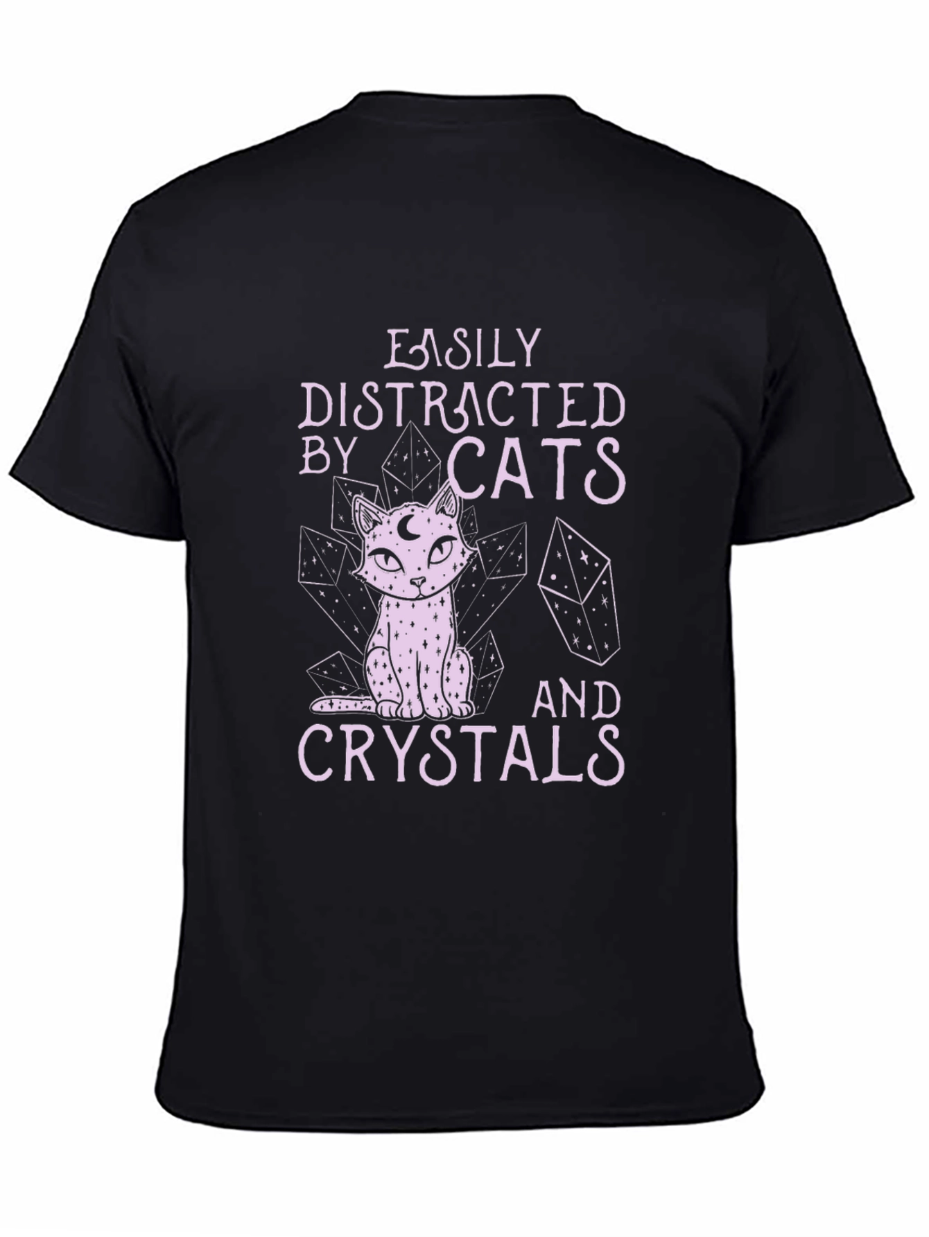 Easily Distracted by Cats and Crystals T-Shirt