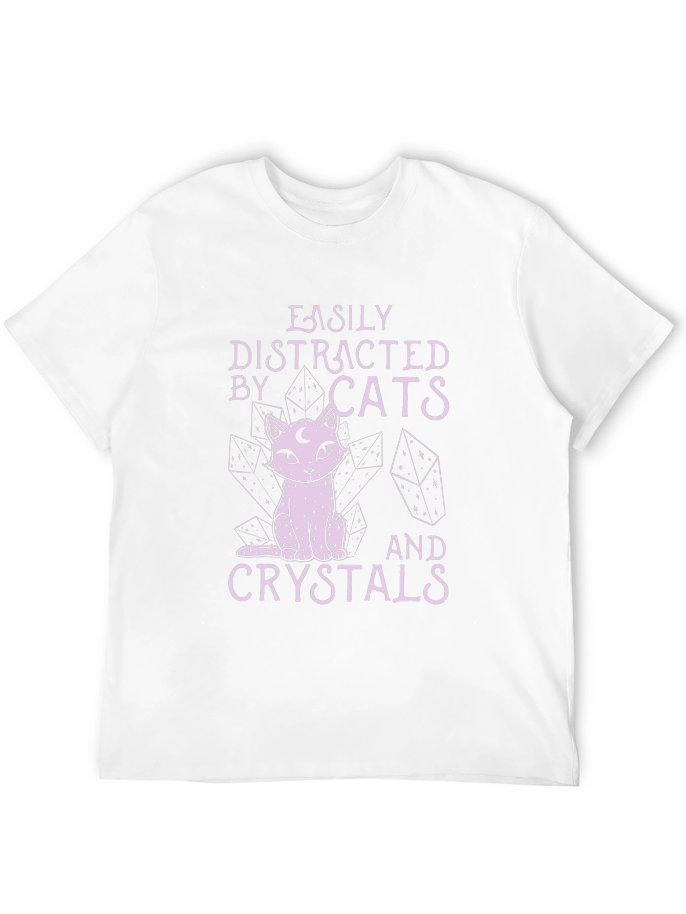 Easily Distracted by Cats and Crystals T-Shirt