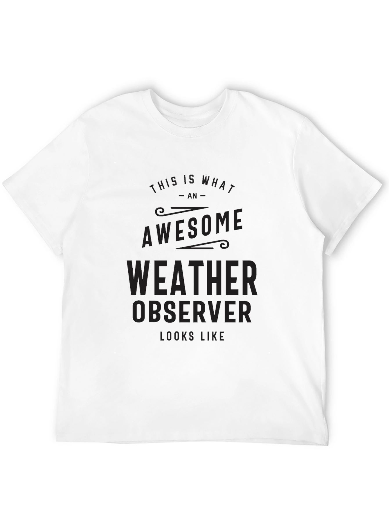 Awesome Weather Observer Black T-Shirt
