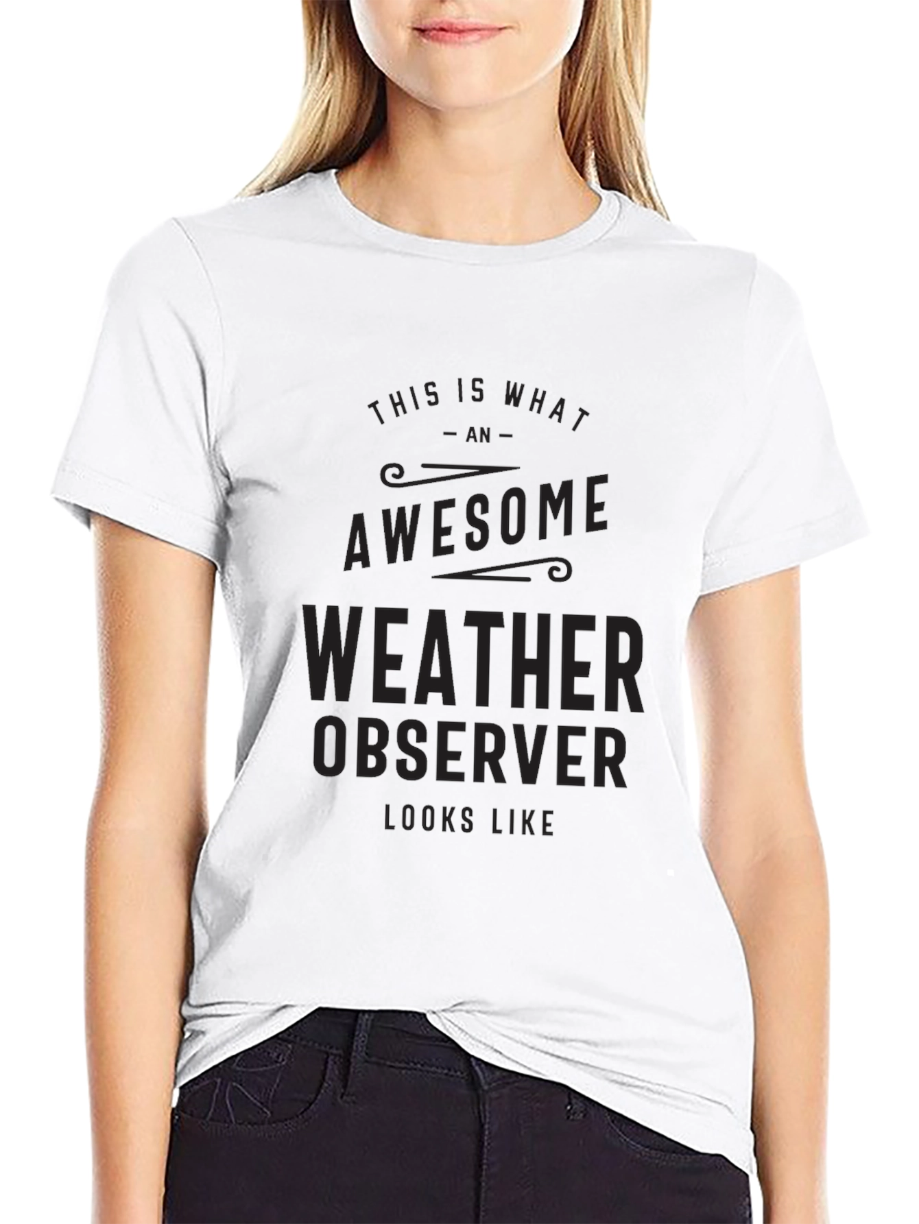 Awesome Weather Observer Black T-Shirt