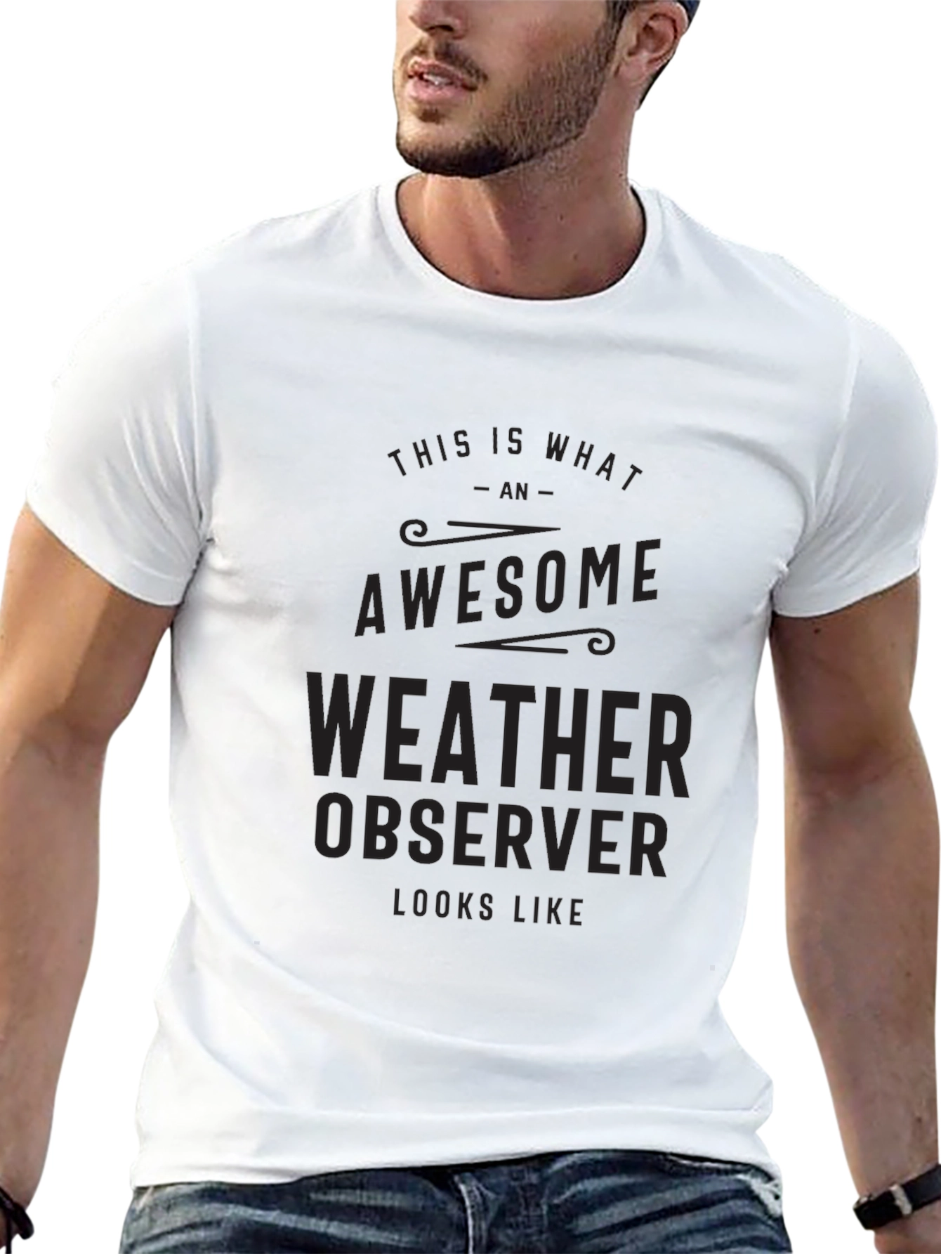 Awesome Weather Observer Black T-Shirt