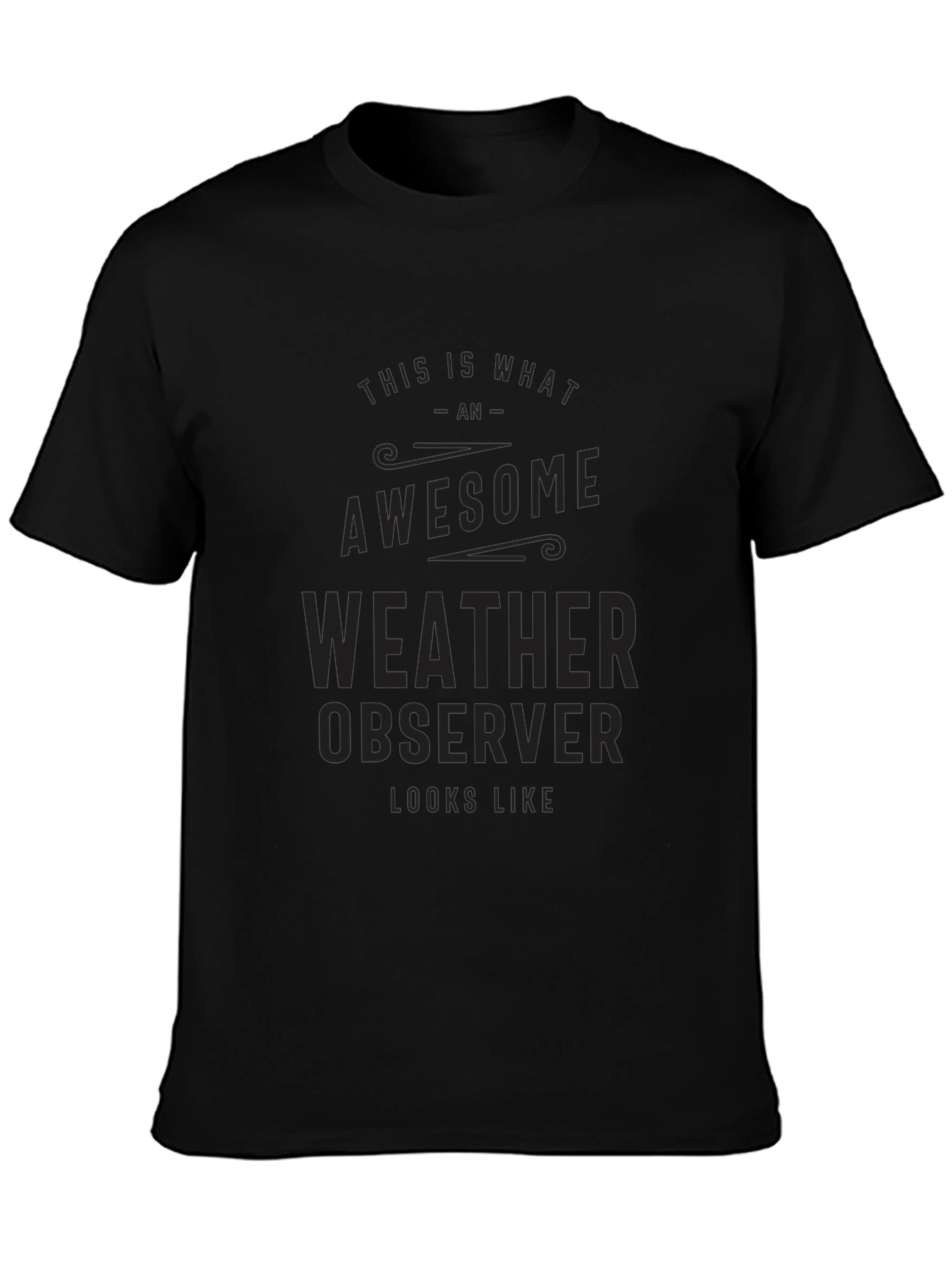 Awesome Weather Observer Black T-Shirt