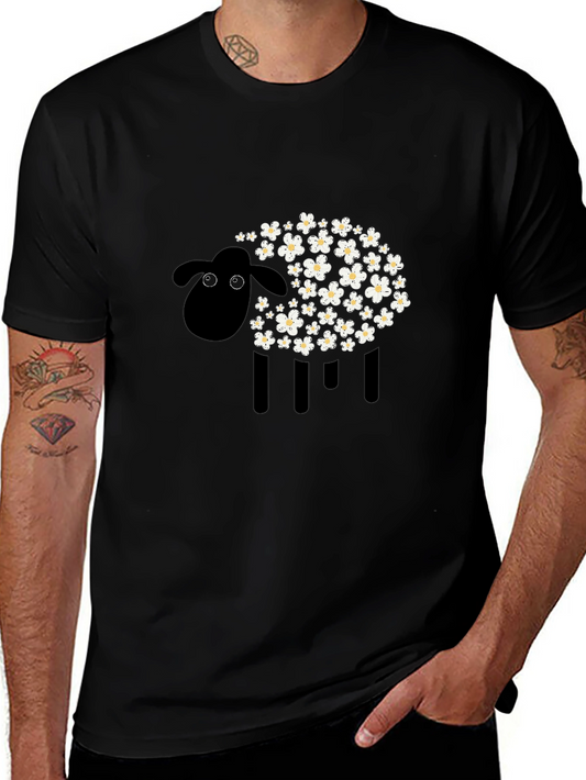 Black Sheep Floral Graphic Tee - Modern Style