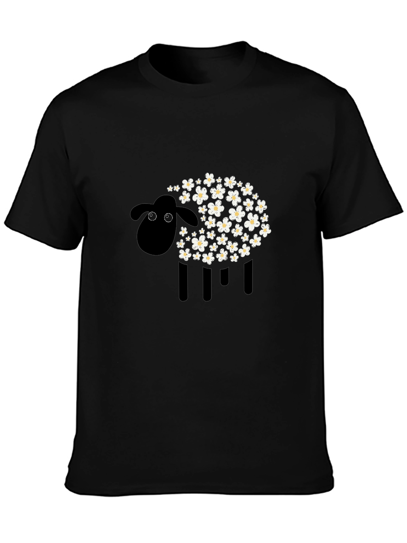 Black Sheep Floral Graphic Tee - Modern Style