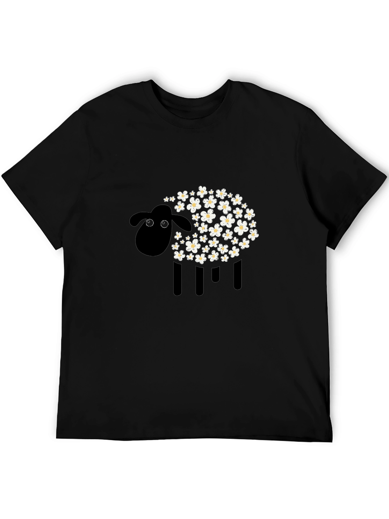 Black Sheep Floral Graphic Tee - Modern Style