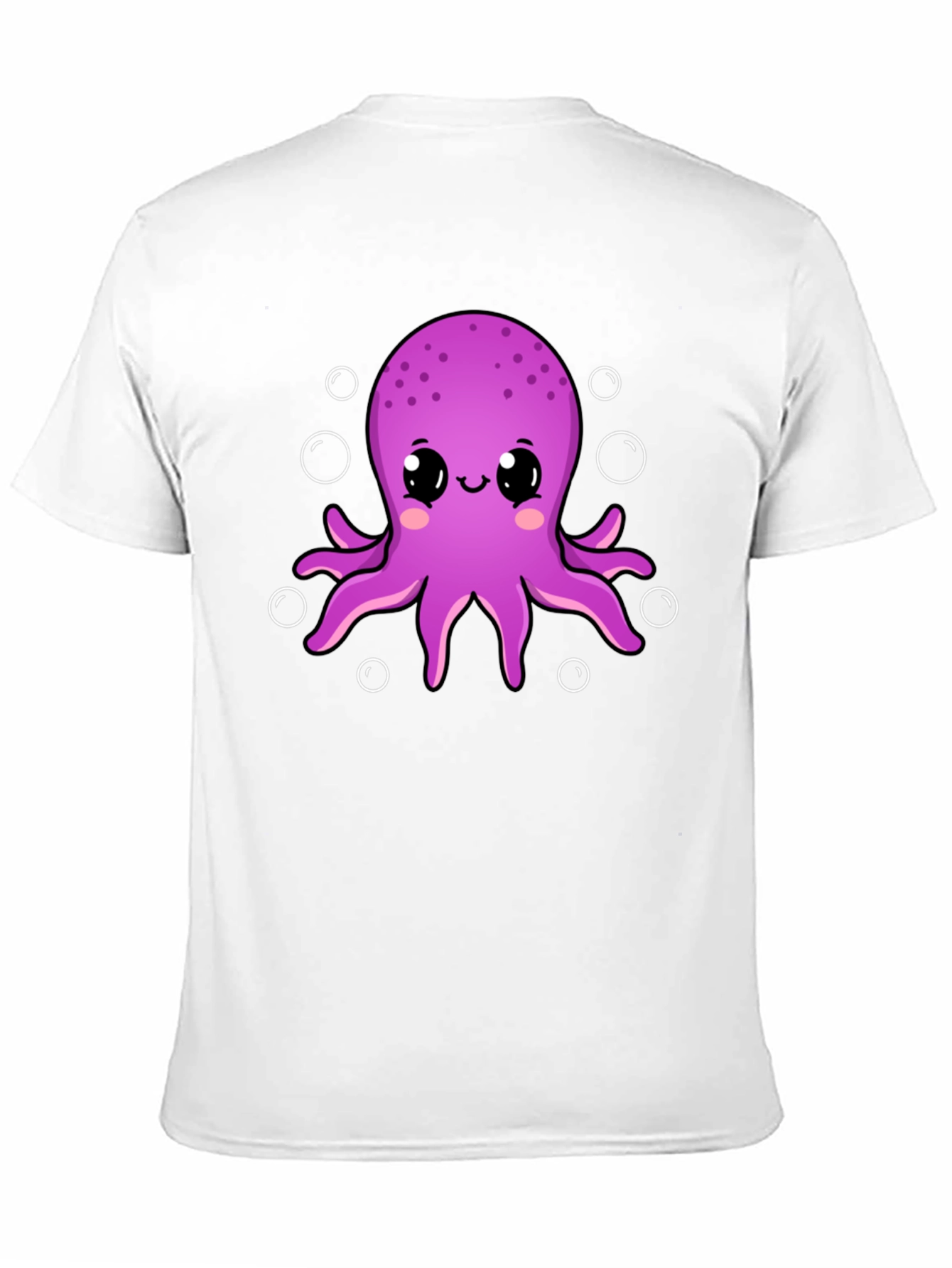 Cute Octopus Graphic Tee - Black Cotton Shirt