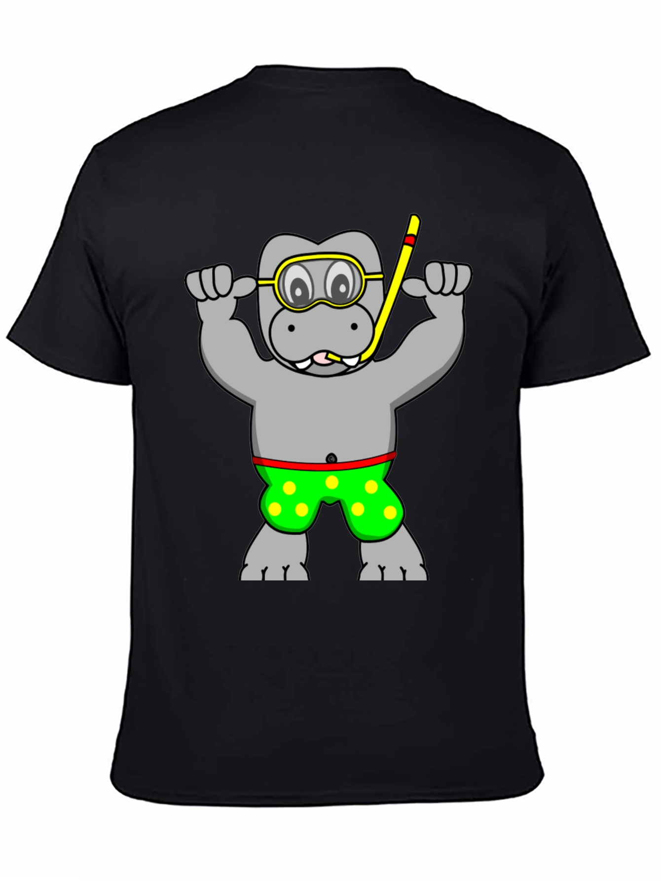 Hippo Diver T-Shirt - Funny Graphic Tee