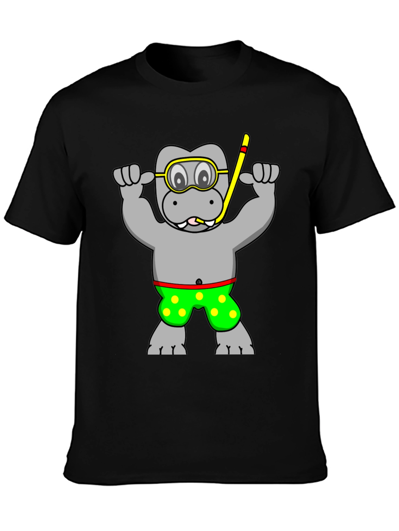 Hippo Diver T-Shirt - Funny Graphic Tee
