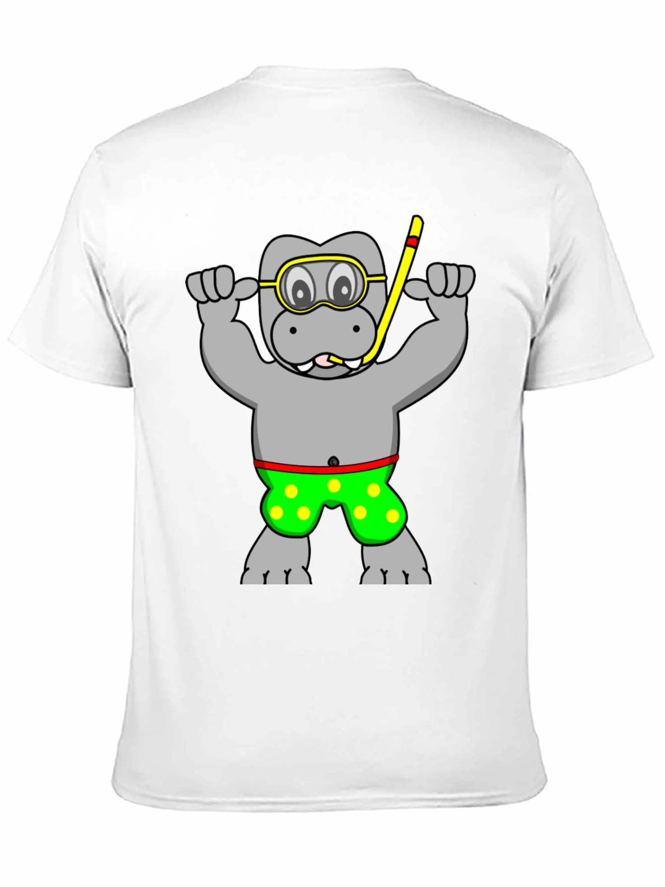 Hippo Diver T-Shirt - Funny Graphic Tee