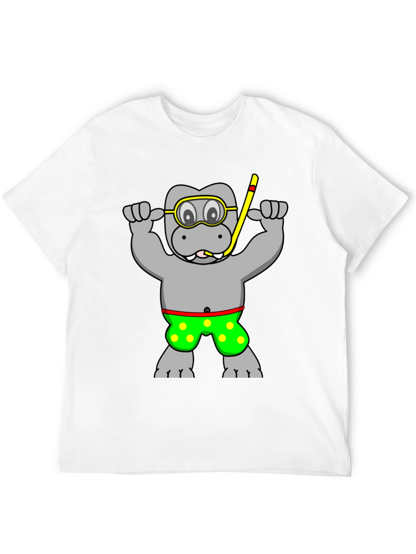 Hippo Diver T-Shirt - Funny Graphic Tee