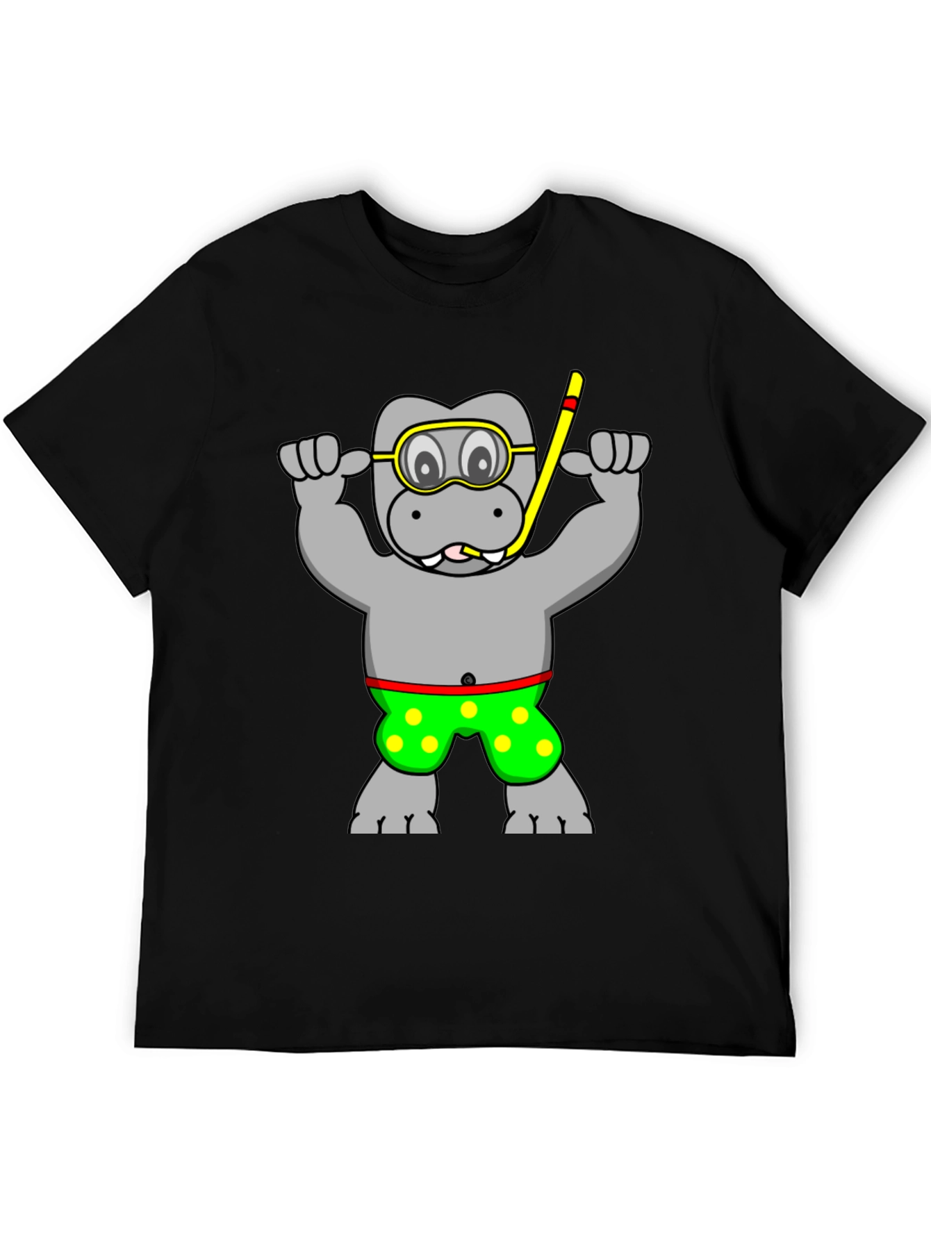 Hippo Diver T-Shirt - Funny Graphic Tee