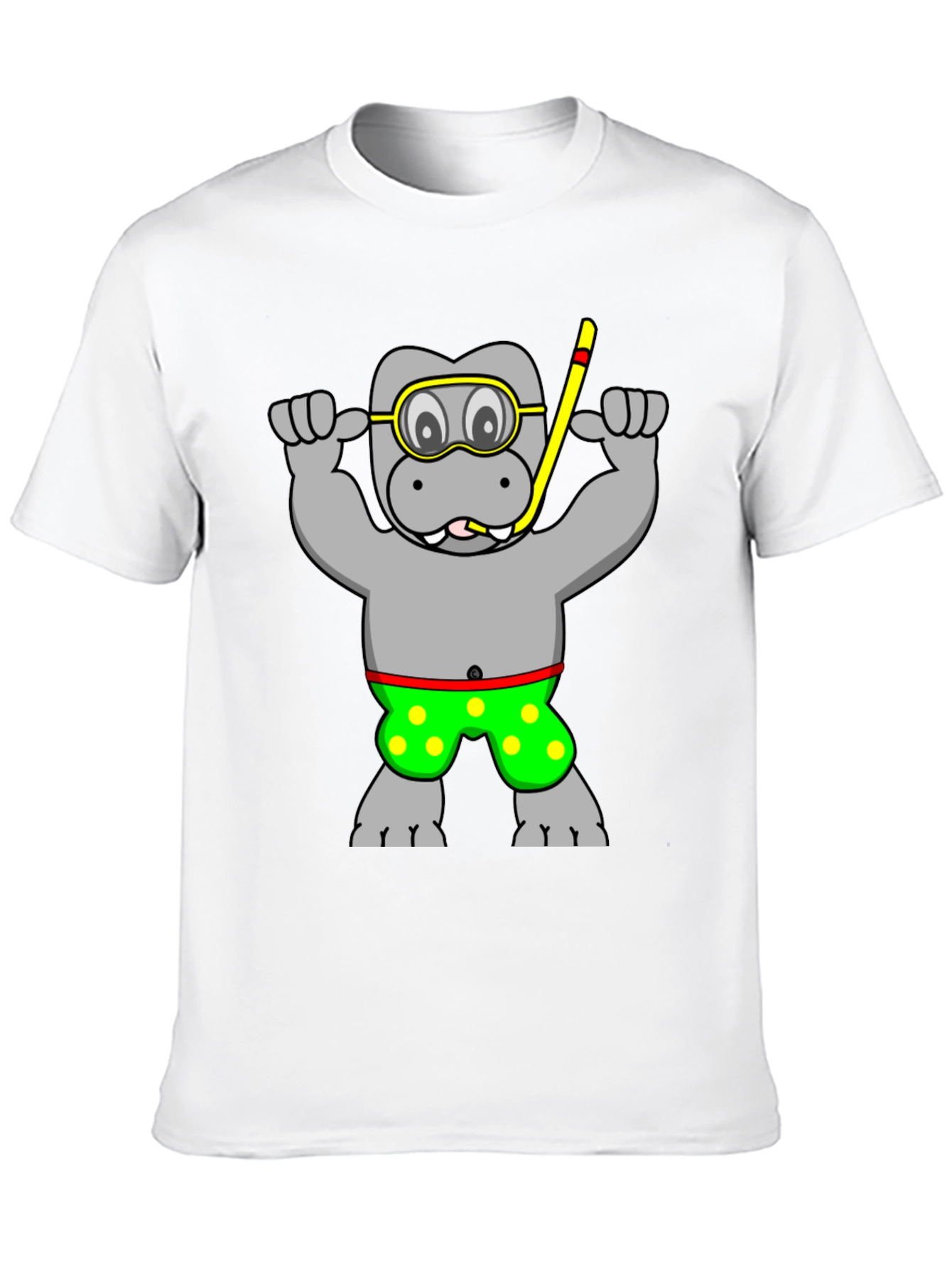 Hippo Diver T-Shirt - Funny Graphic Tee