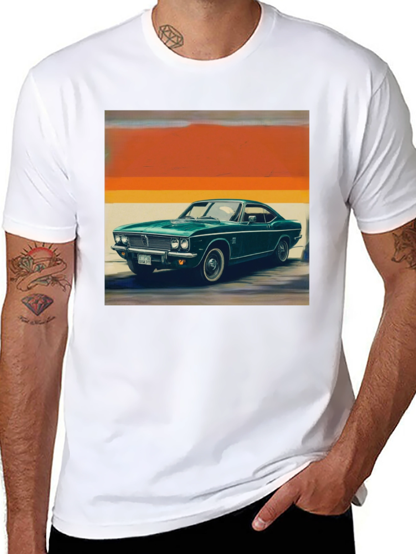 Classic Car Graphic Tee - Retro Style