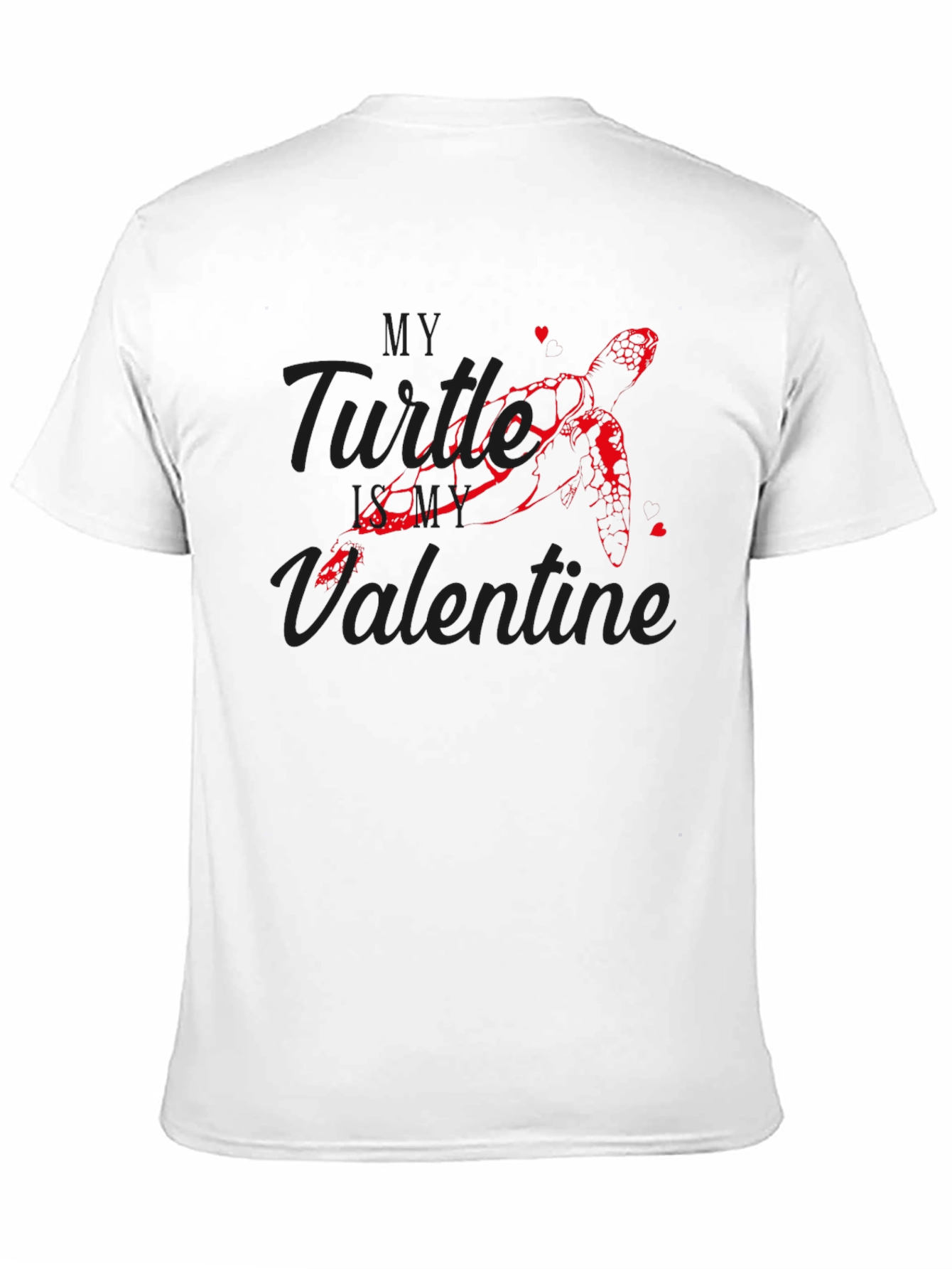 Turtle Valentine Black T-Shirt