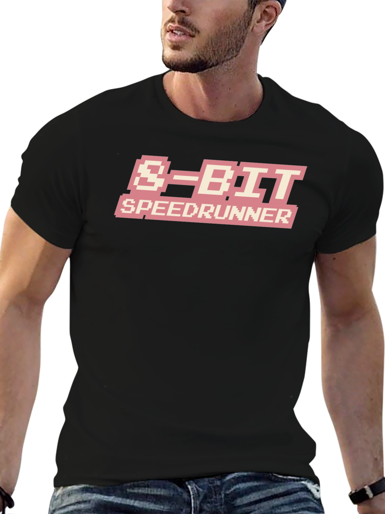 8-Bit Speedrunner Black T-Shirt