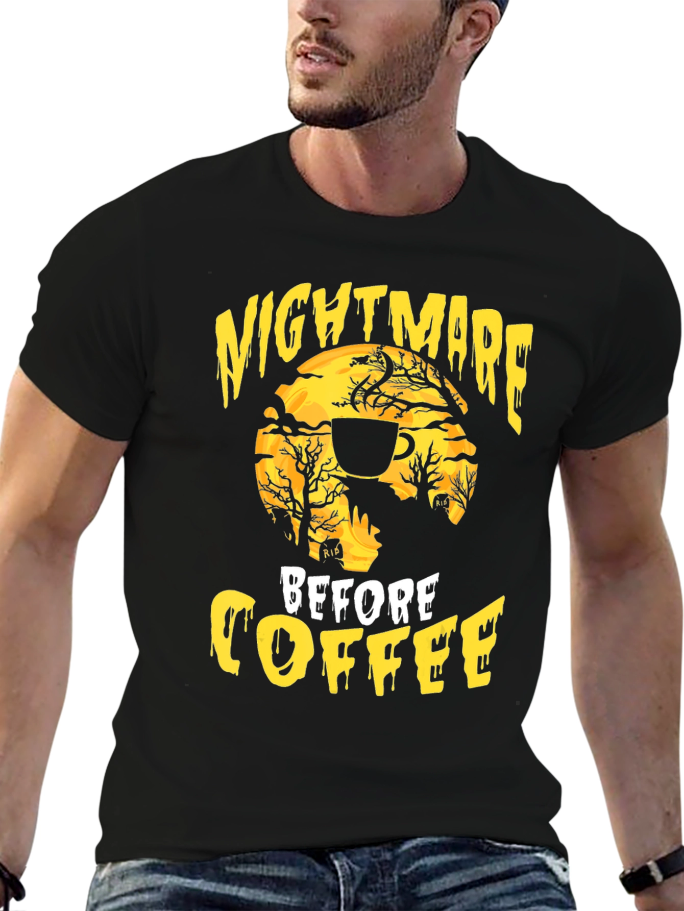 Nightmare Before Coffee Graphic T-Shirt
