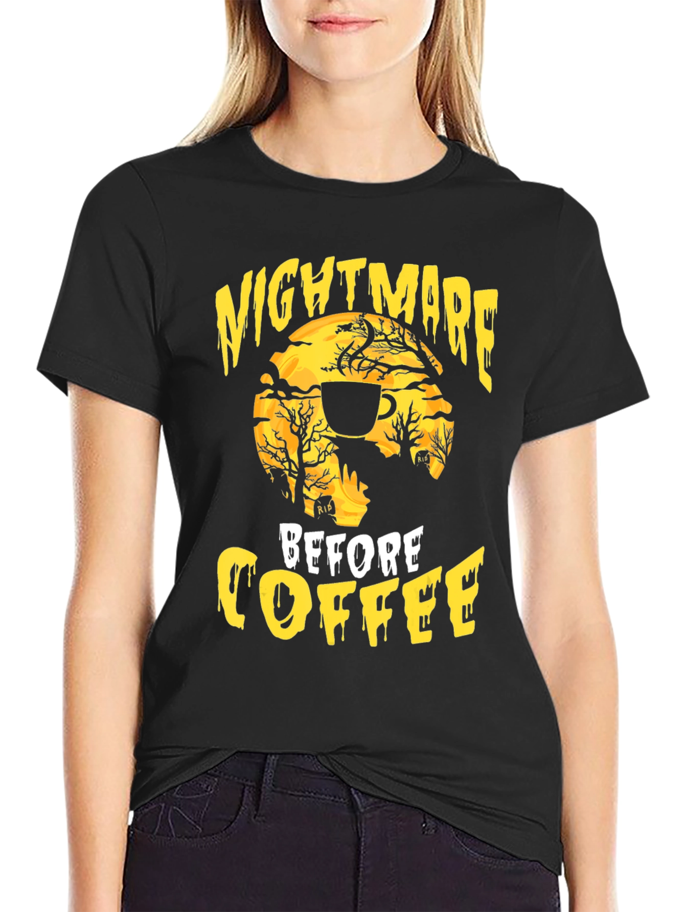Nightmare Before Coffee Graphic T-Shirt