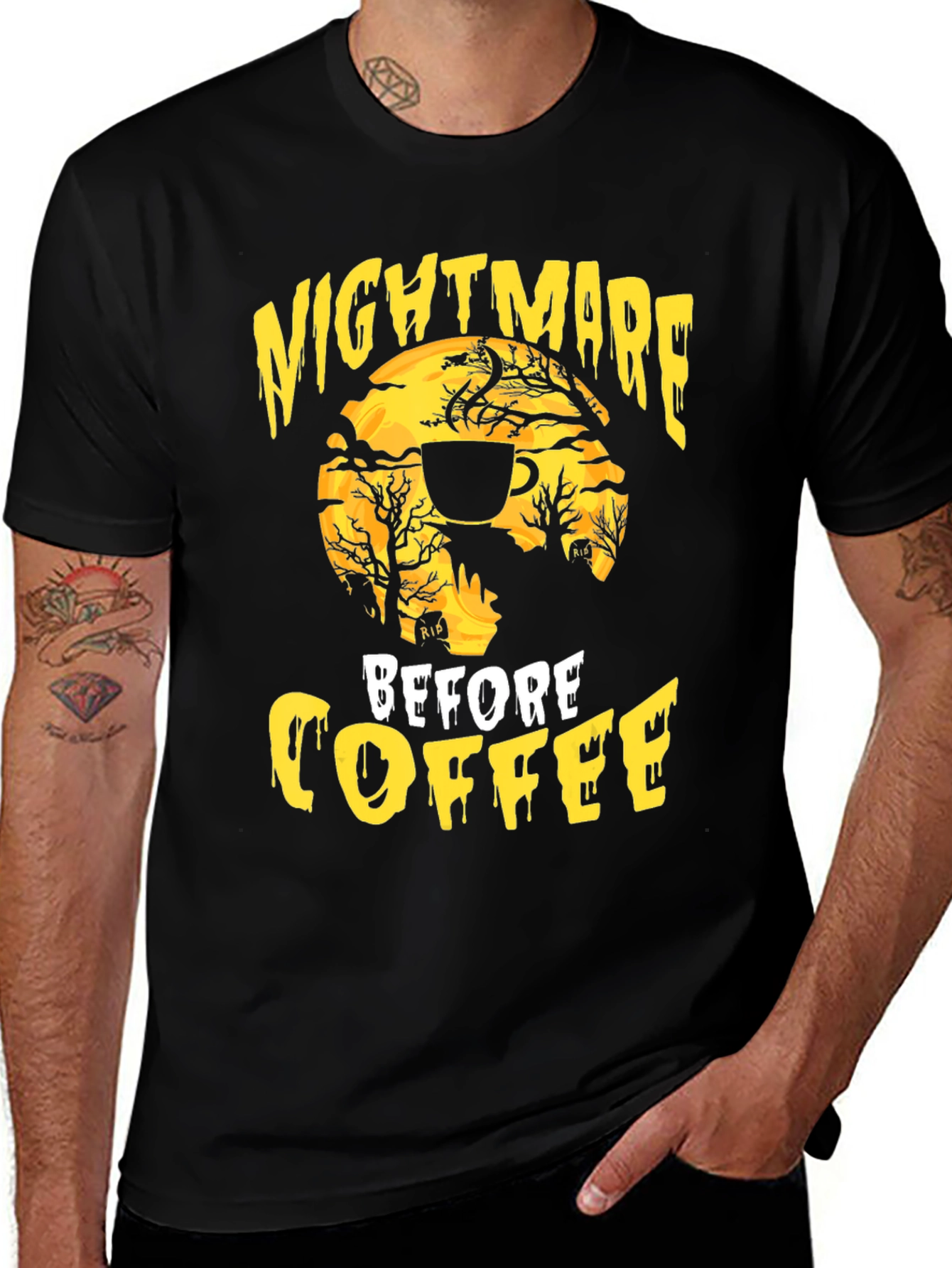 Nightmare Before Coffee Graphic T-Shirt