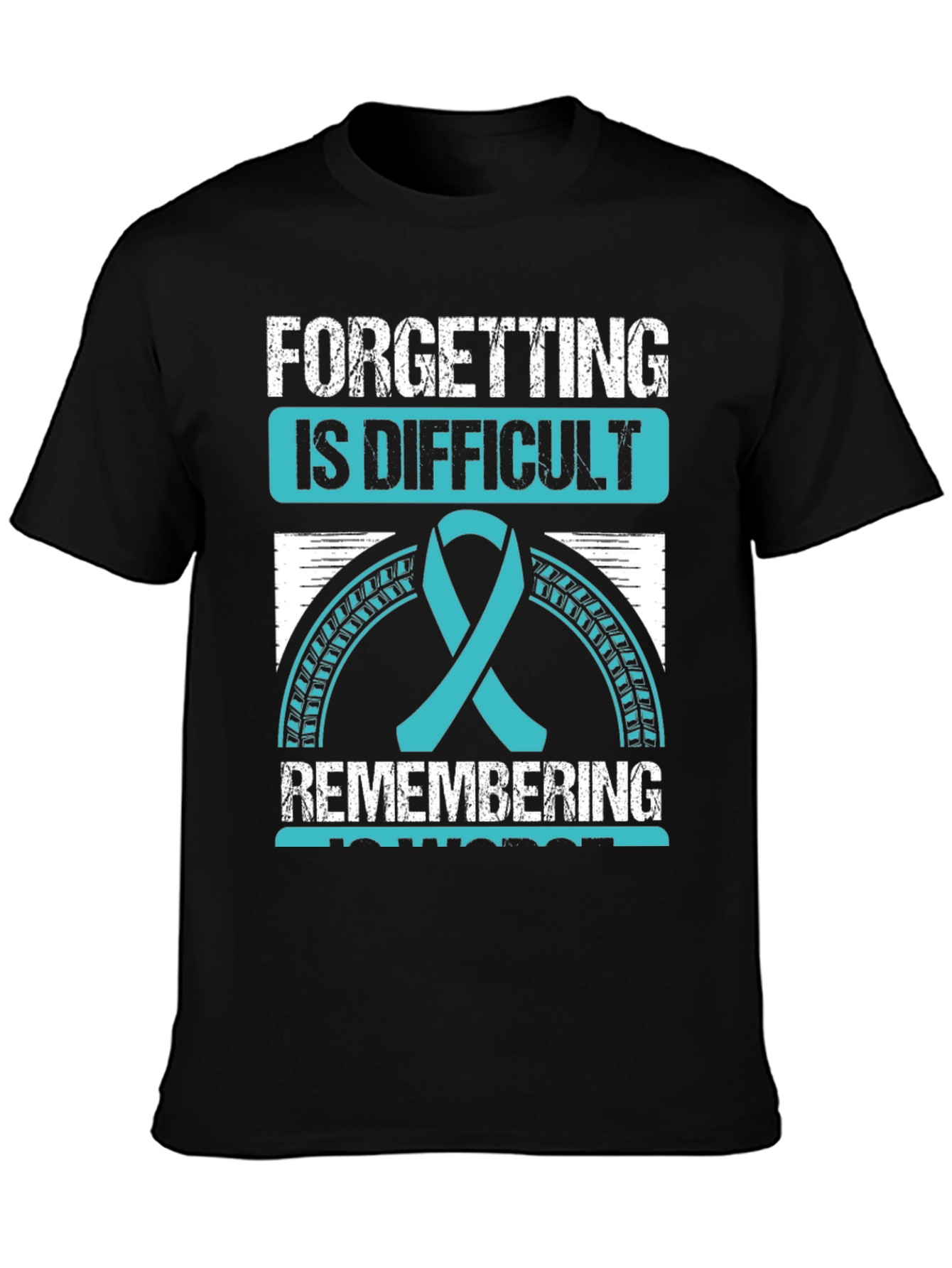 Difficult Forgetting Awareness Ribbon Graphic Tee