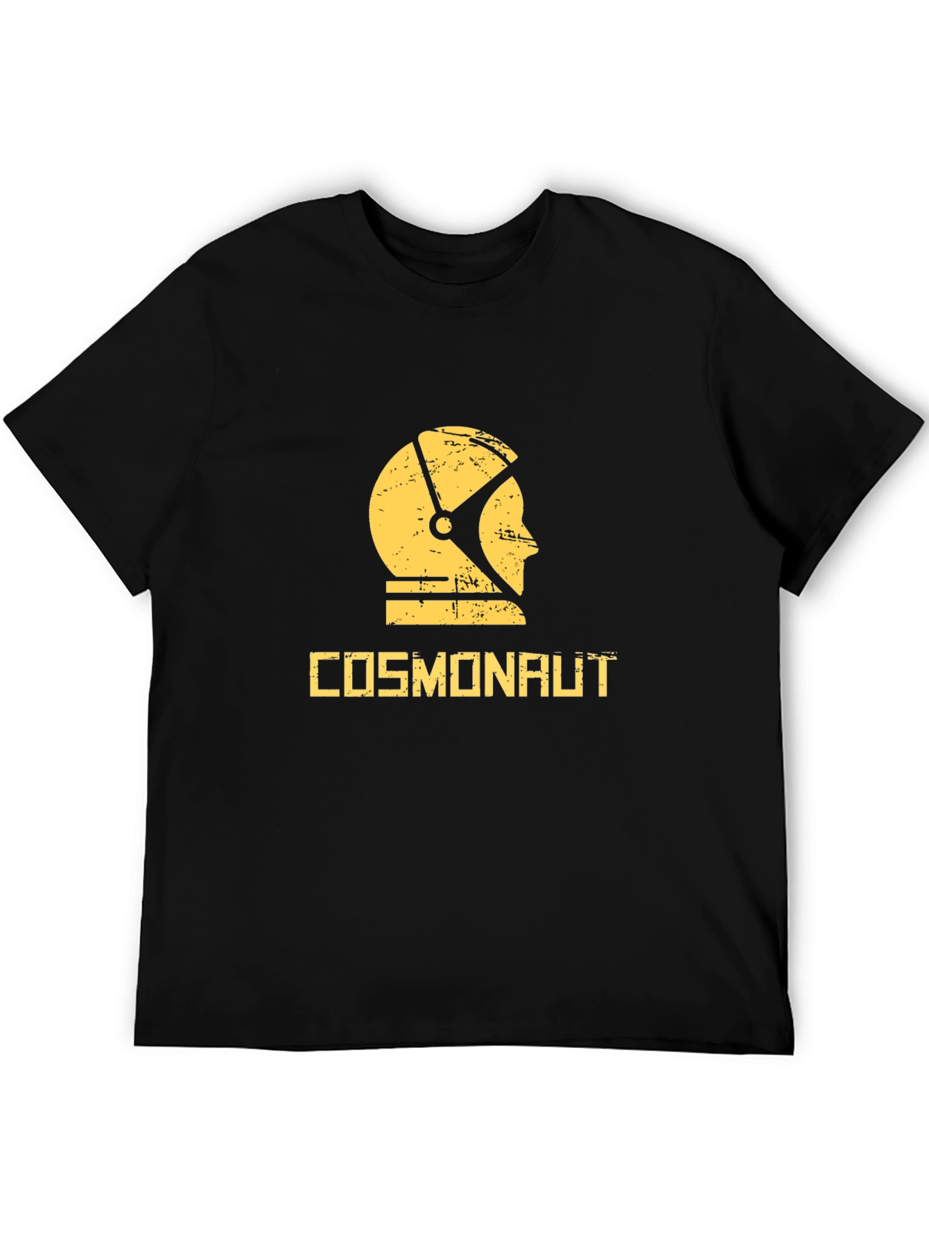 Cosmonaut Graphic Print Black T-Shirt