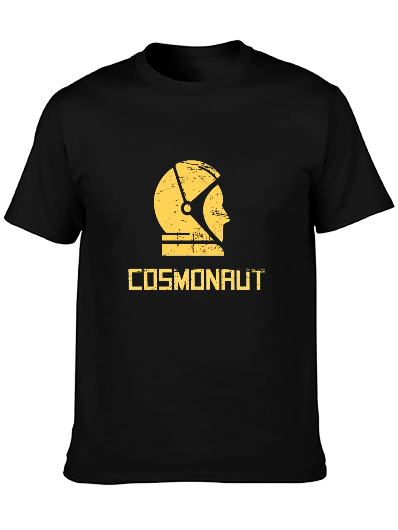 Cosmonaut Graphic Print Black T-Shirt
