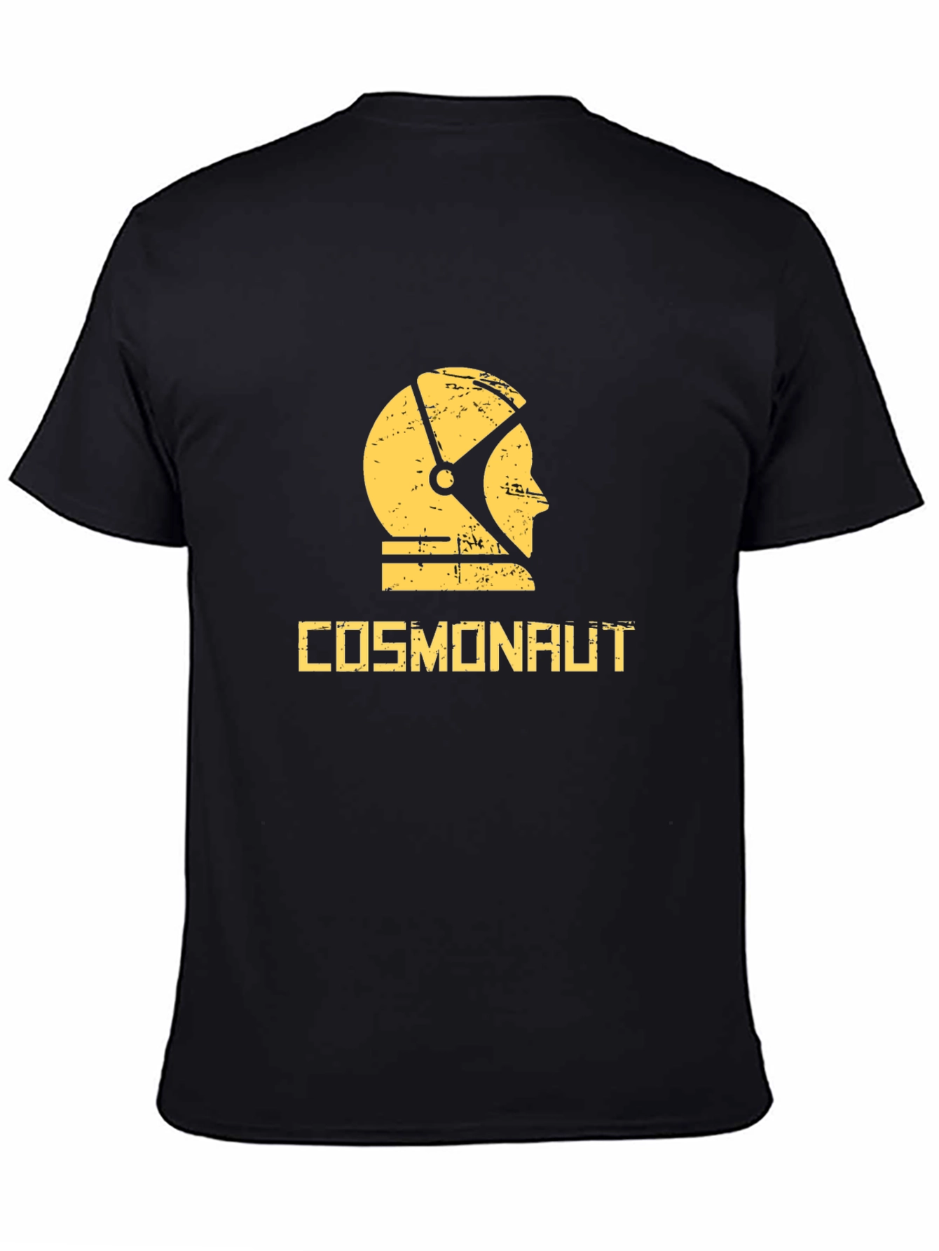 Cosmonaut Graphic Print Black T-Shirt