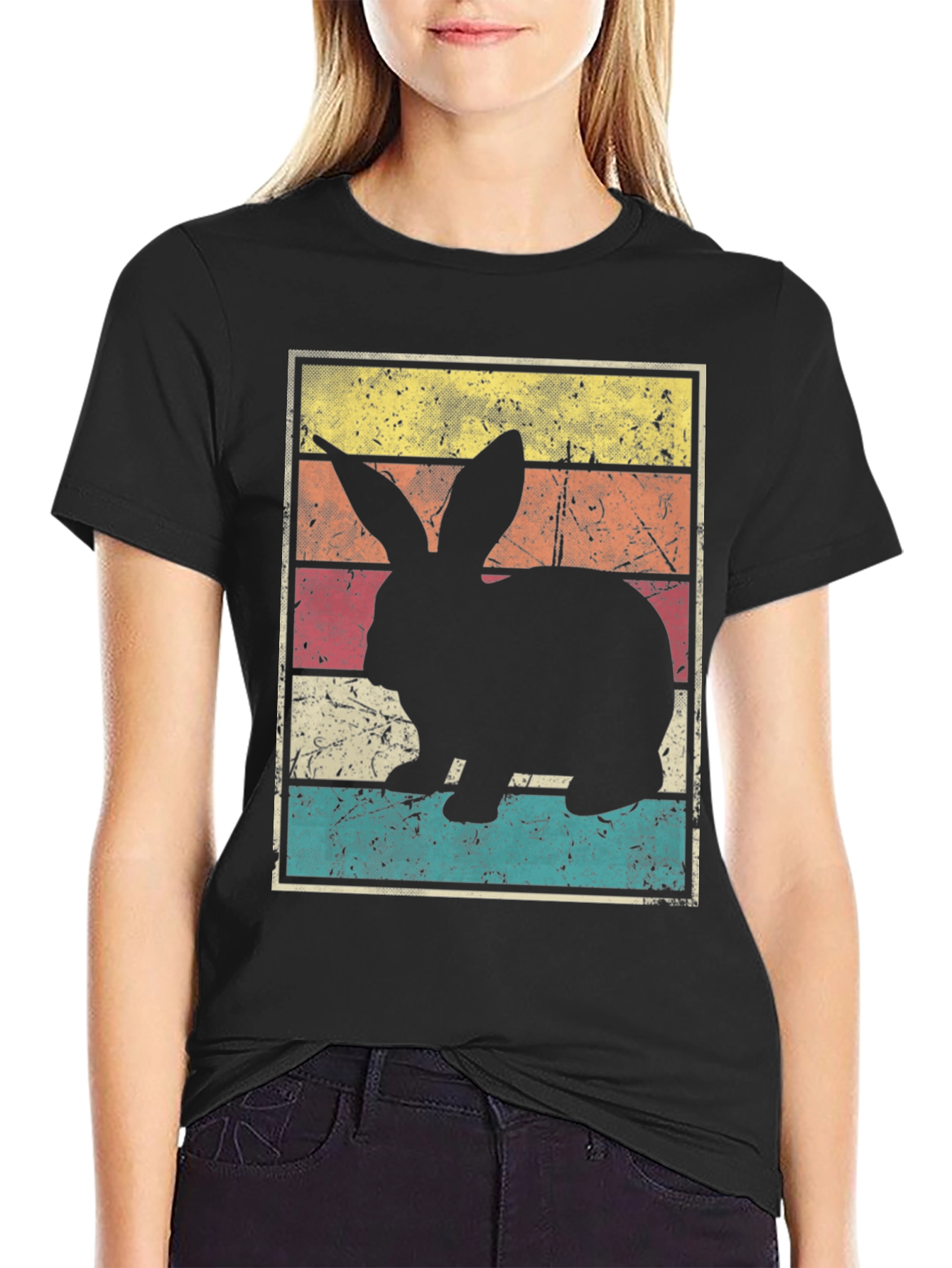 Retro Bunny Rabbit Graphic T-Shirt