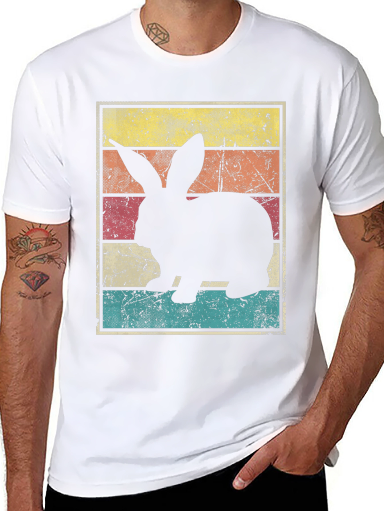 Retro Bunny Rabbit Graphic T-Shirt