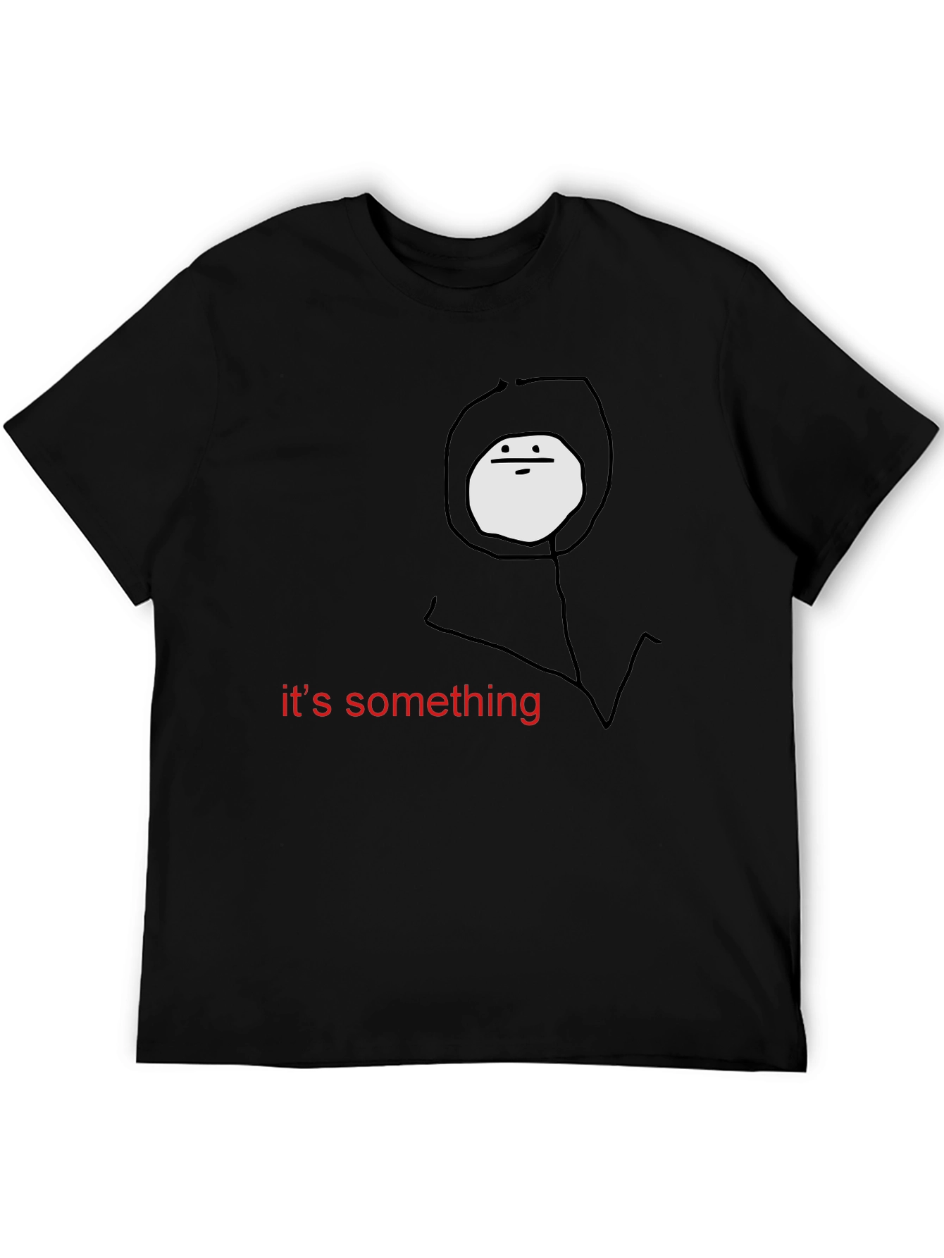 Something Meme Black T-Shirt