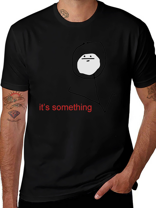 Something Meme Black T-Shirt