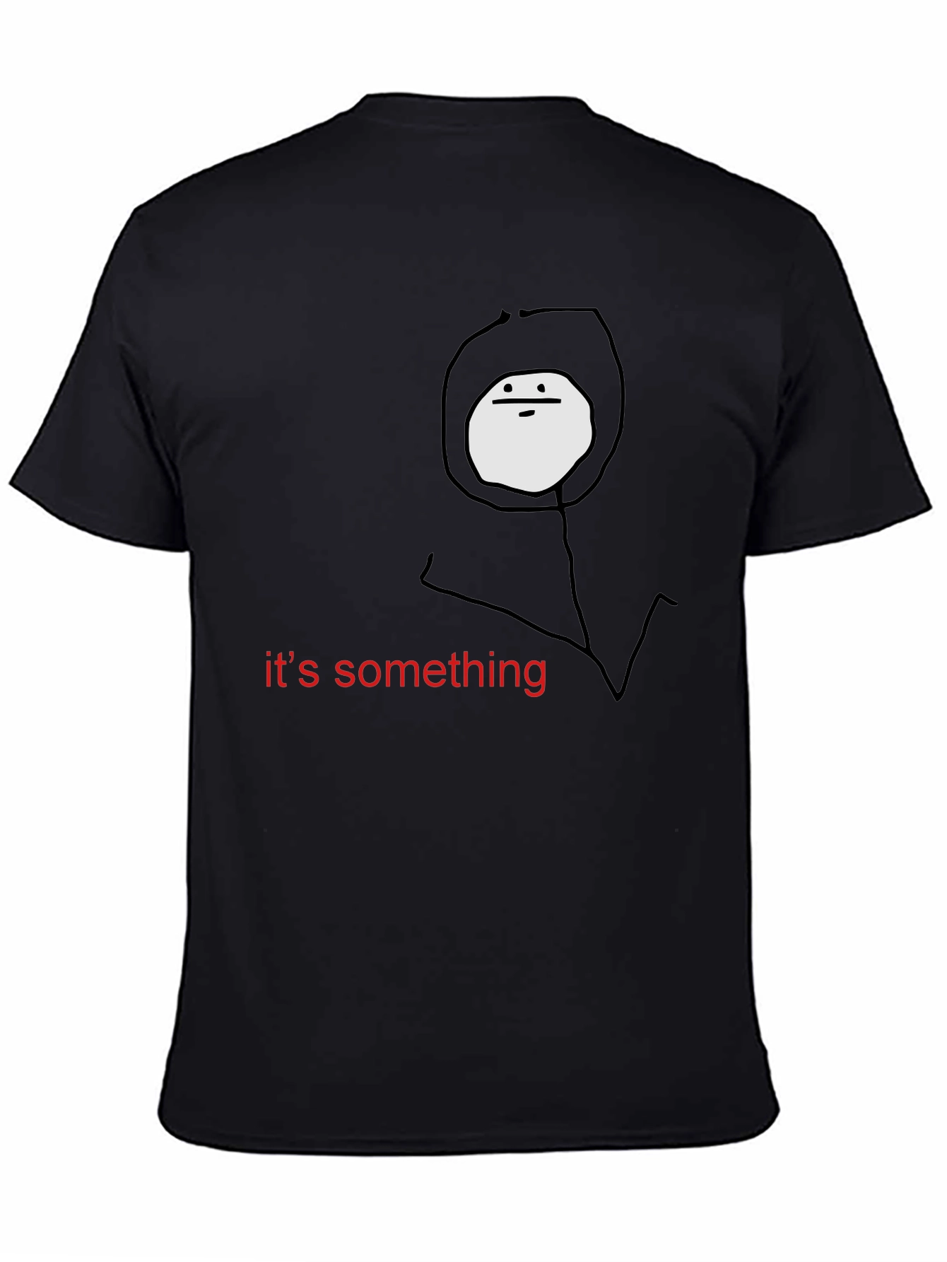 Something Meme Black T-Shirt