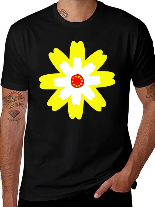 Flower Power Graphic Tee - Black