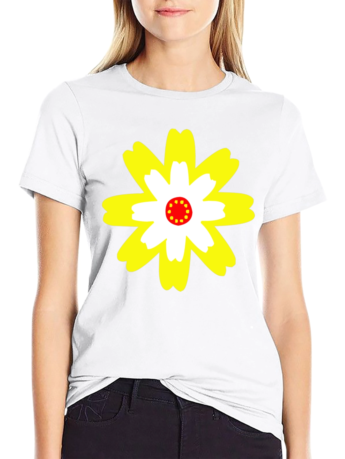 Flower Power Graphic Tee - Black