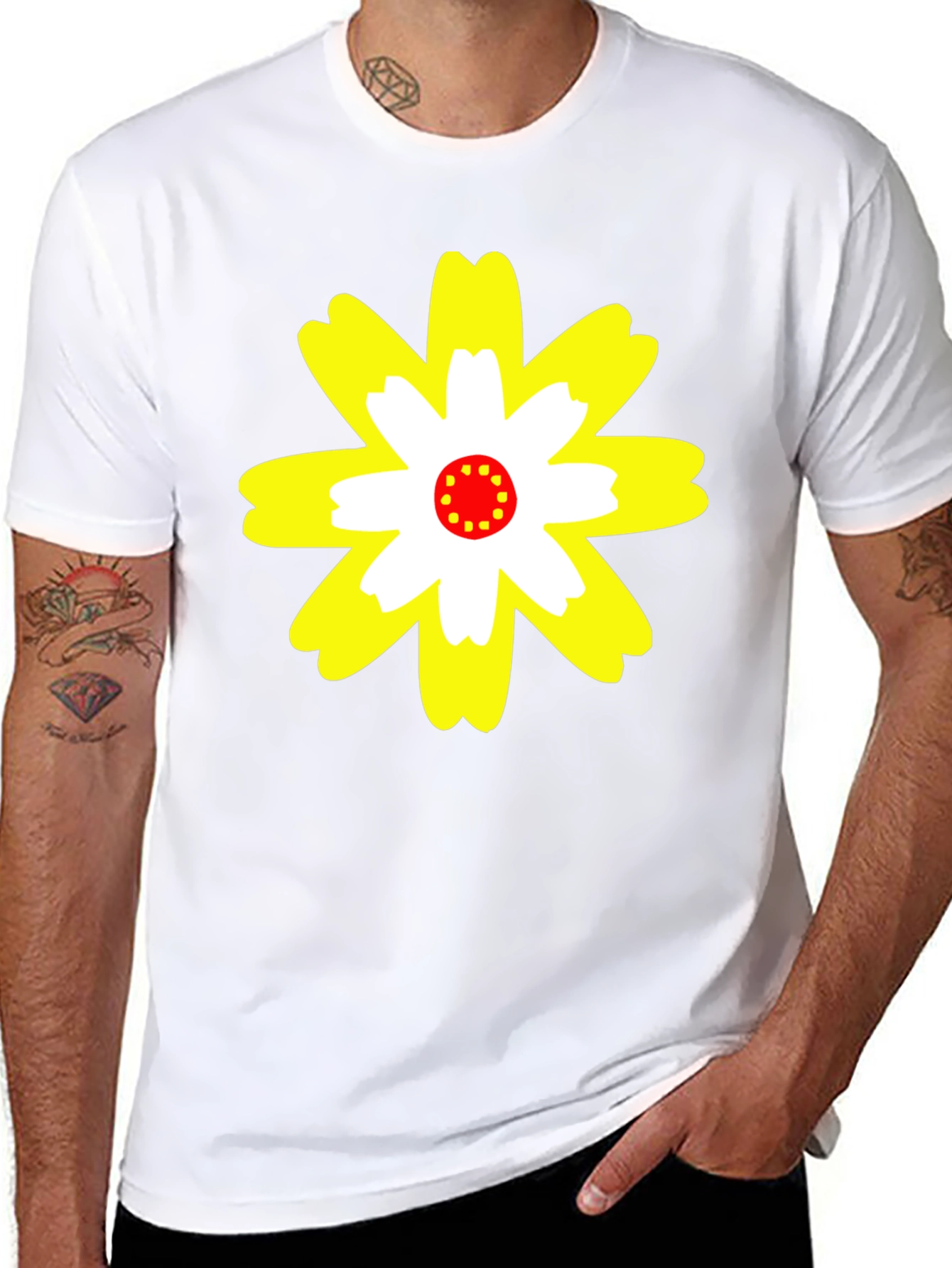 Flower Power Graphic Tee - Black