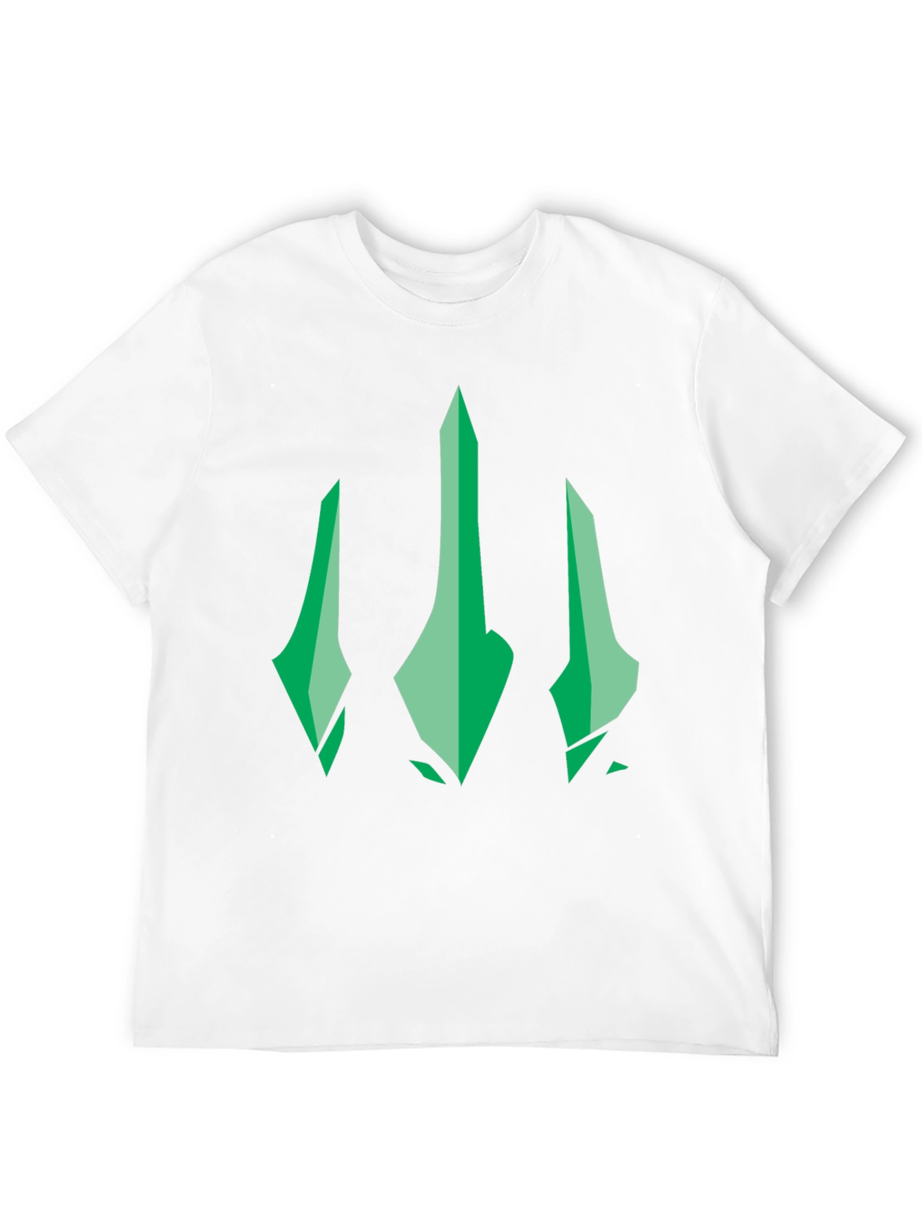Green Trident Graphic Black T-Shirt