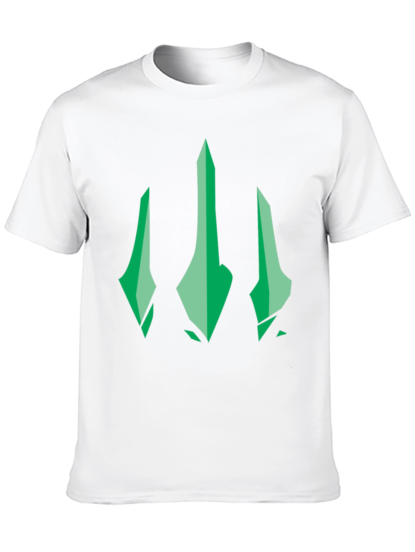 Green Trident Graphic Black T-Shirt