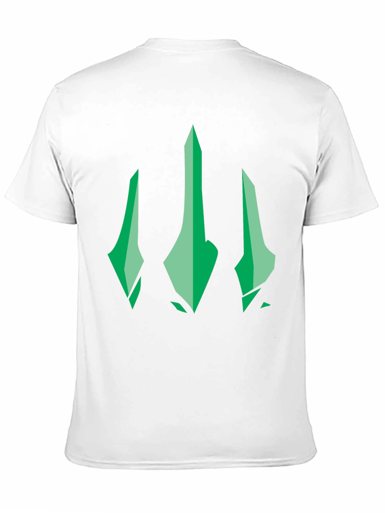 Green Trident Graphic Black T-Shirt