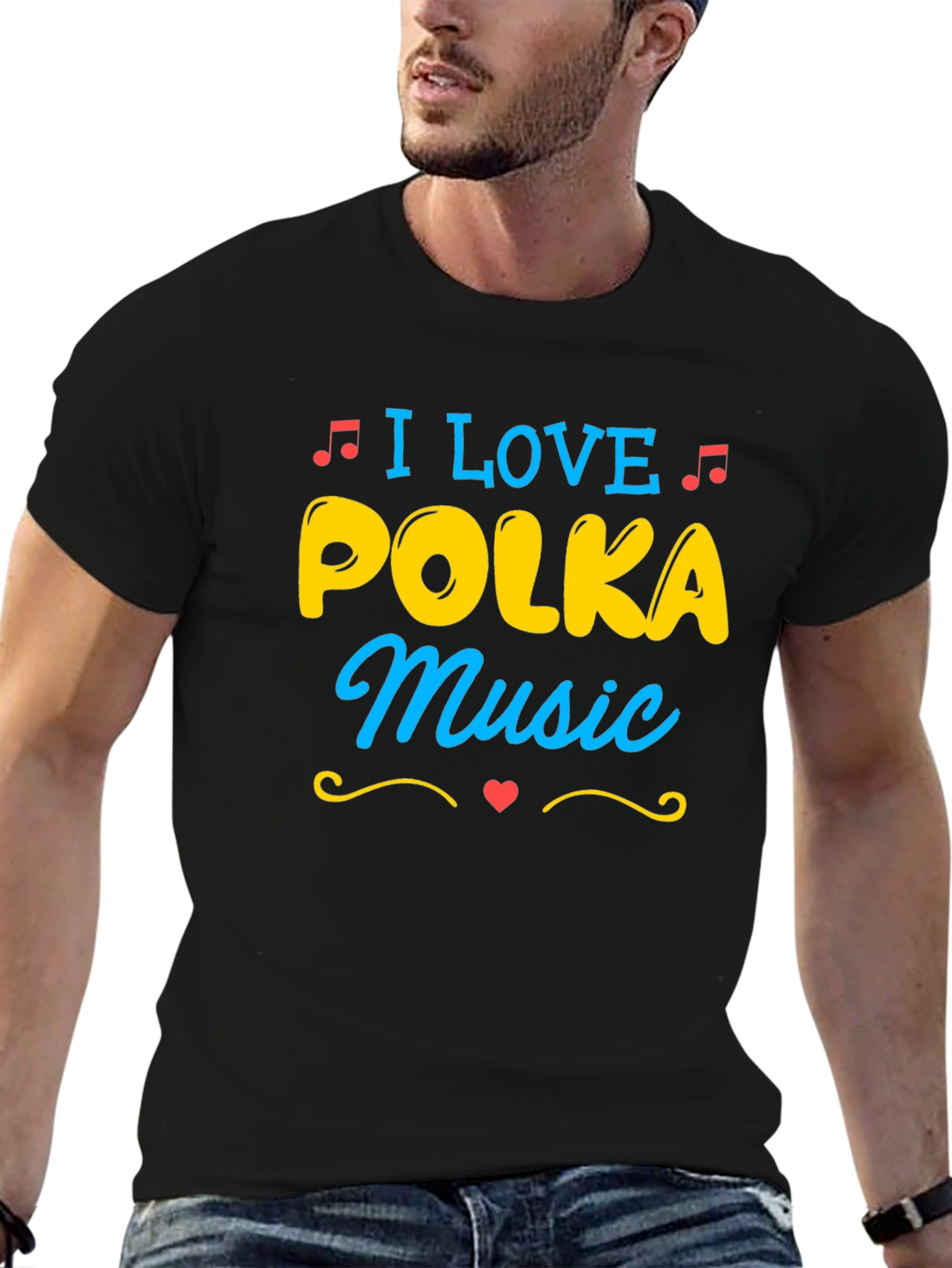 I Love Polka Music T-Shirt - Novelty Design
