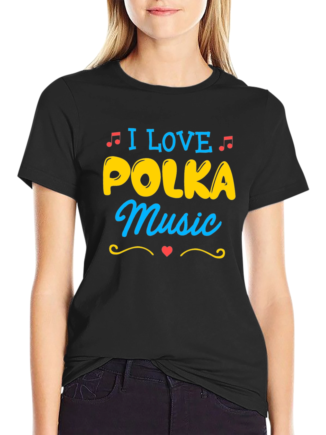 I Love Polka Music T-Shirt - Novelty Design
