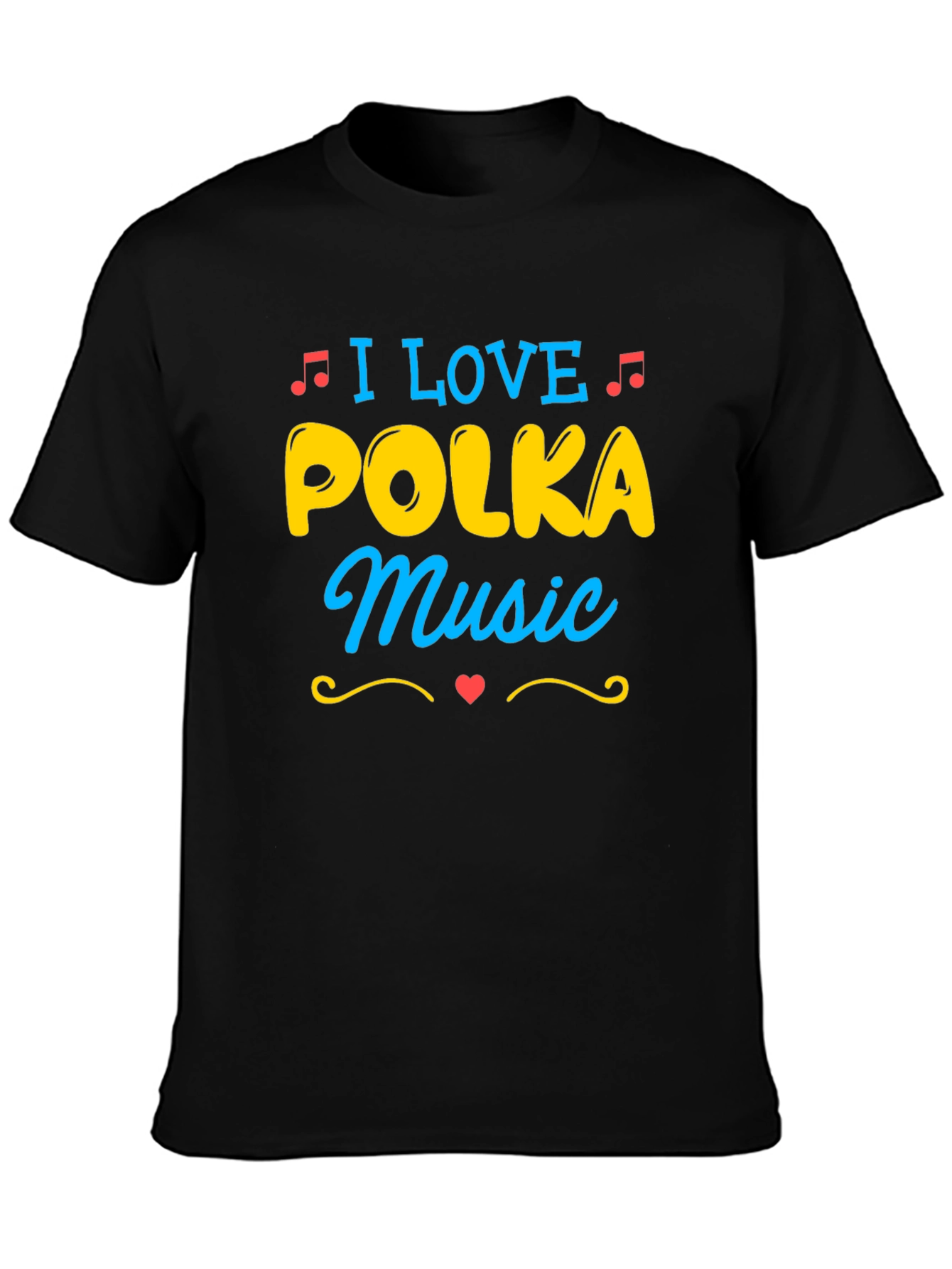 I Love Polka Music T-Shirt - Novelty Design