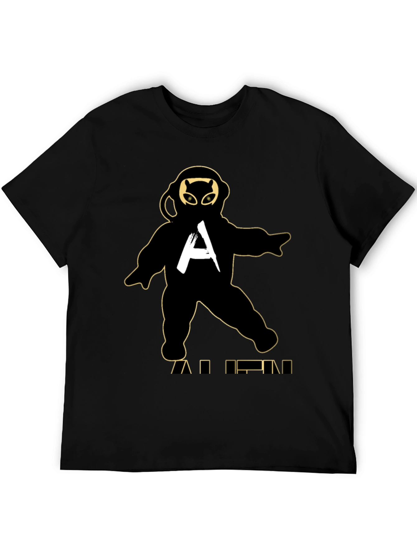 Astronaut Alien Black Graphic Tee