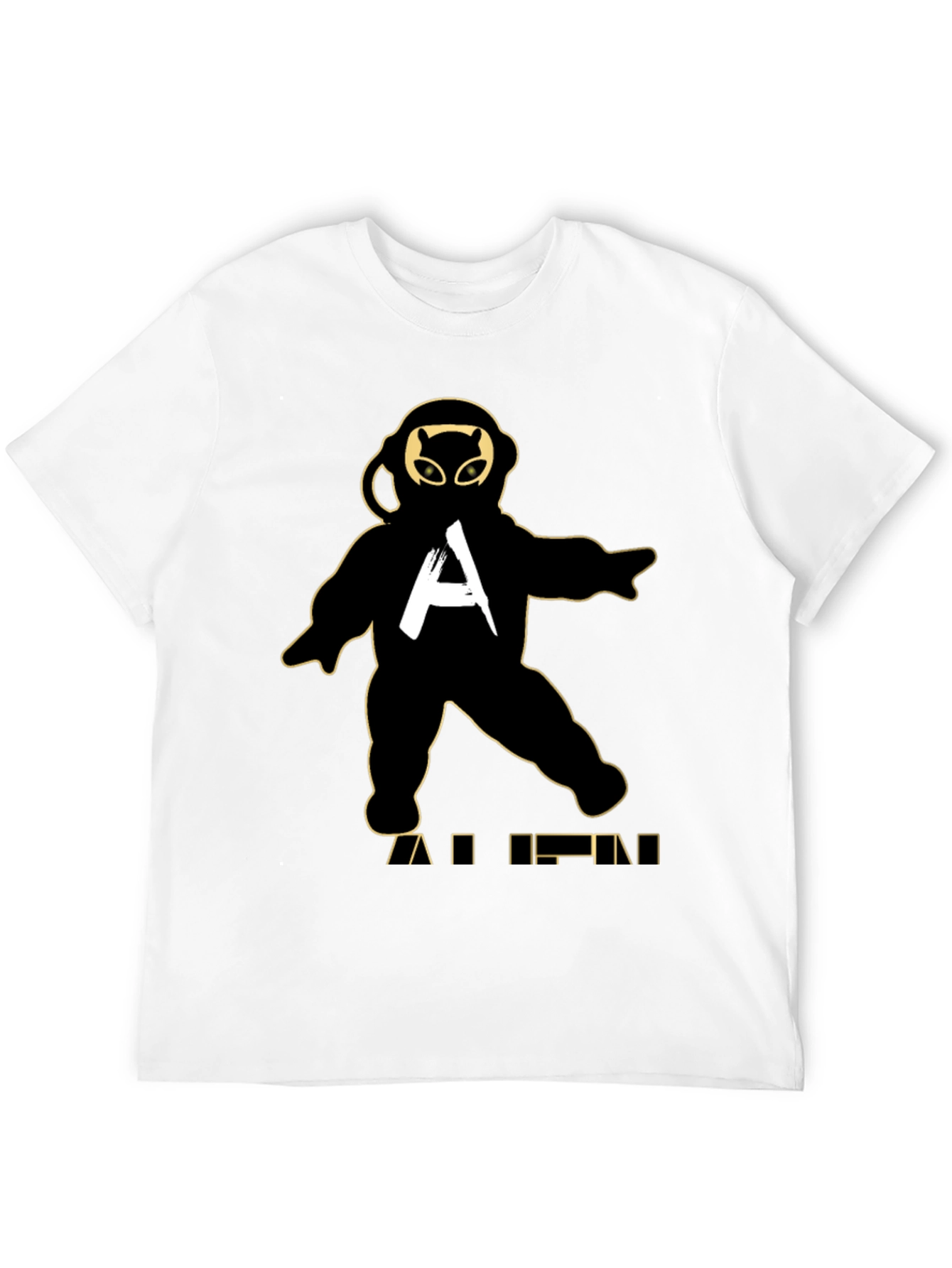 Astronaut Alien Black Graphic Tee