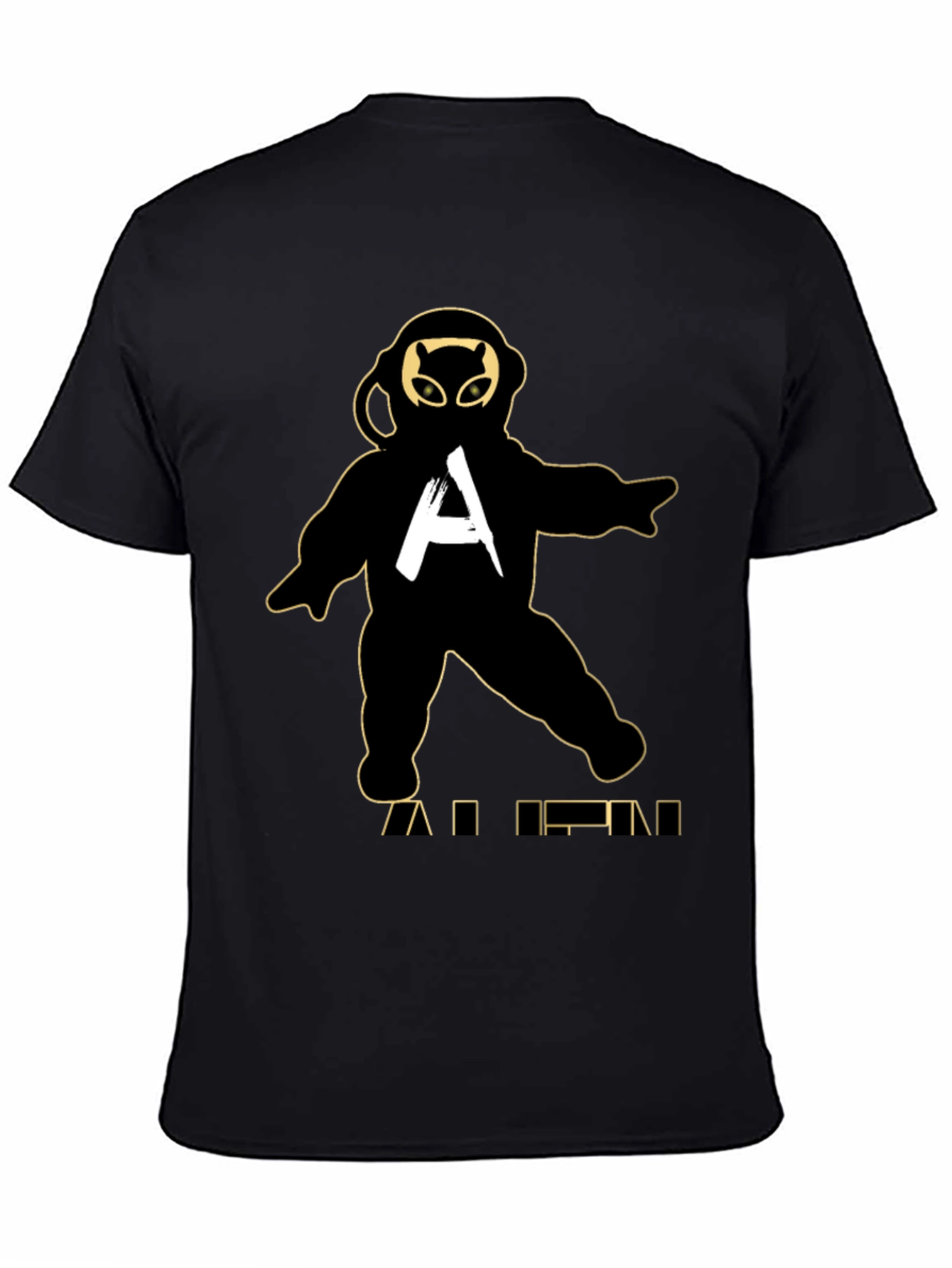 Astronaut Alien Black Graphic Tee
