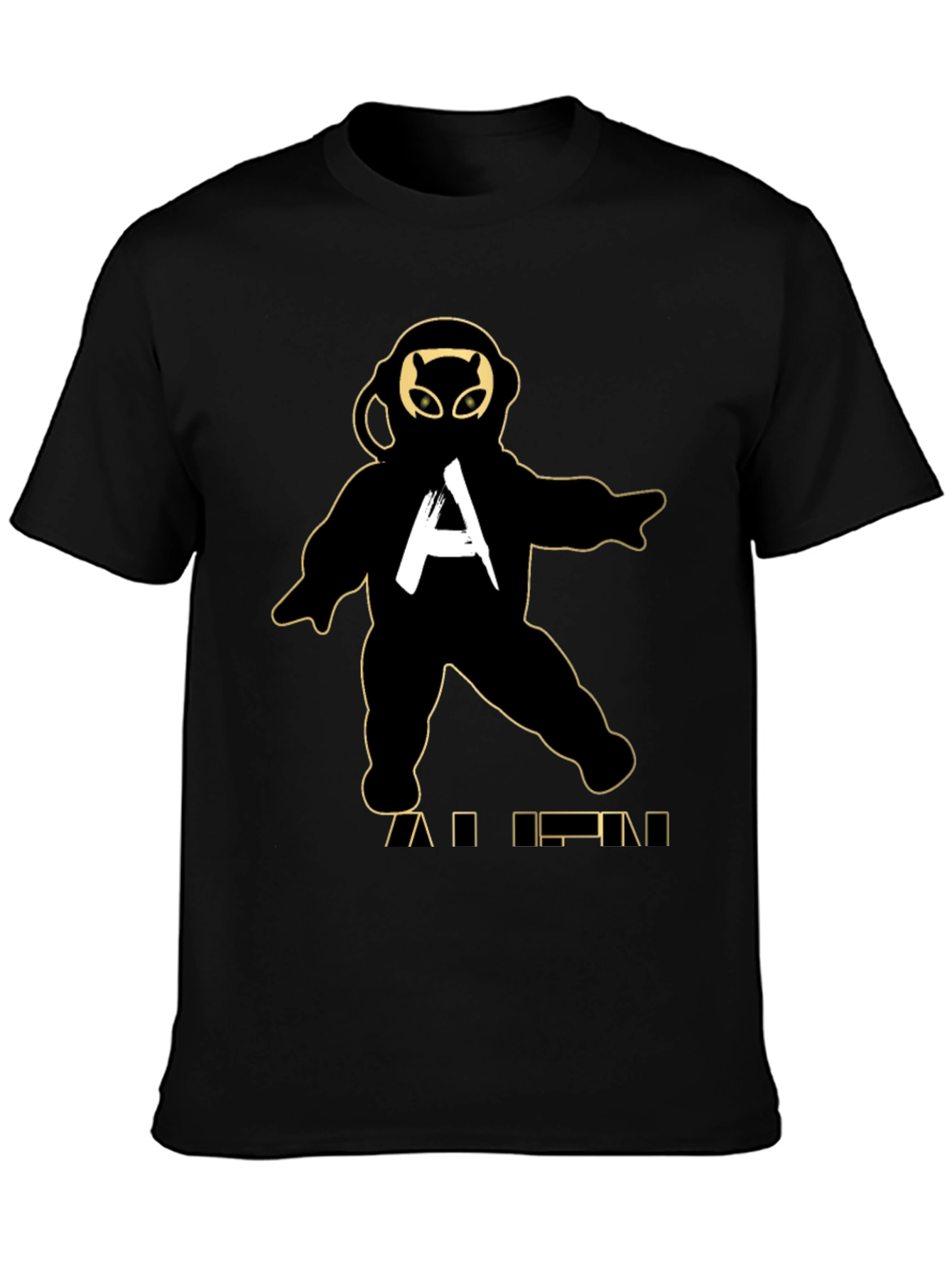 Astronaut Alien Black Graphic Tee
