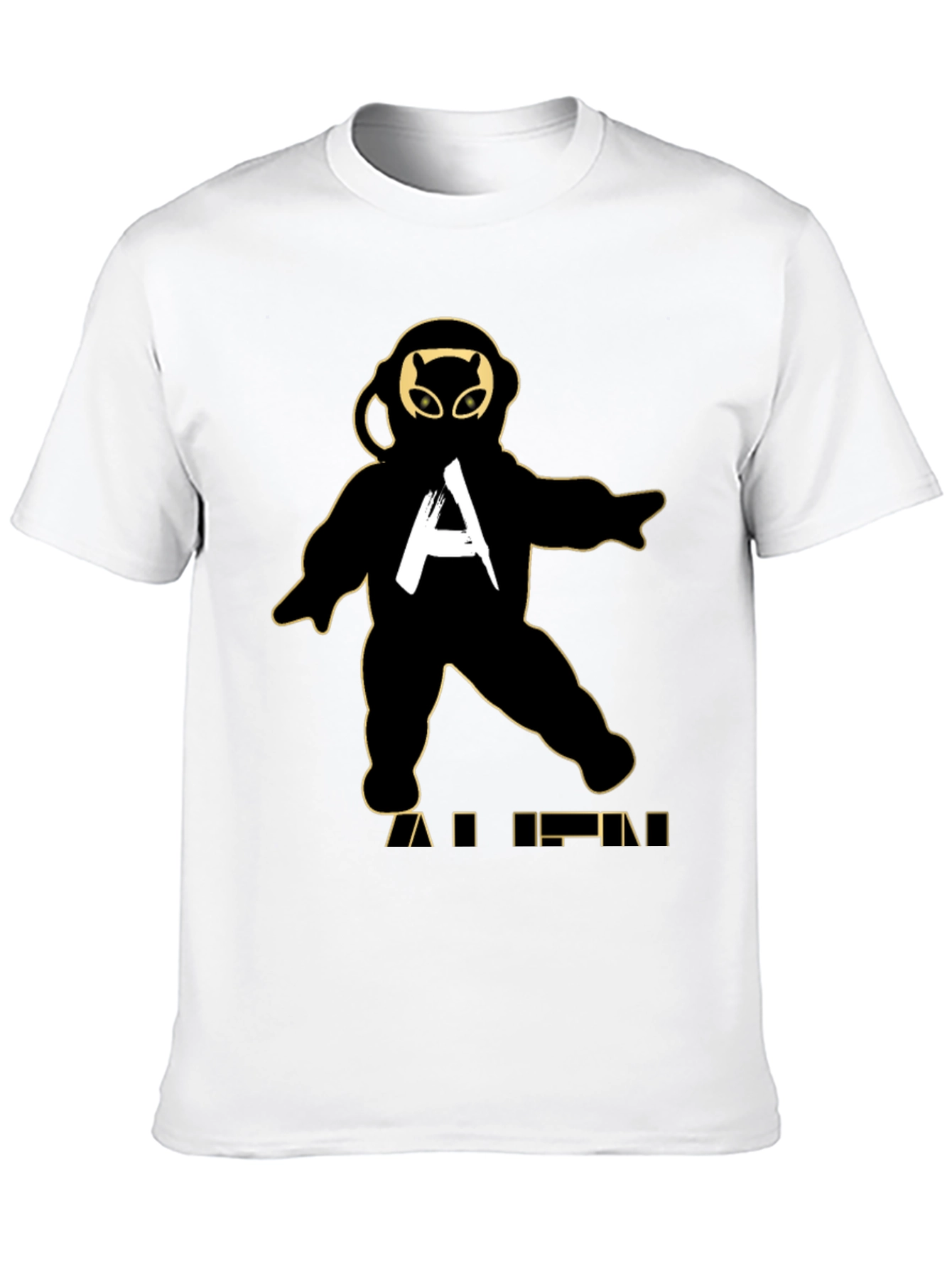 Astronaut Alien Black Graphic Tee