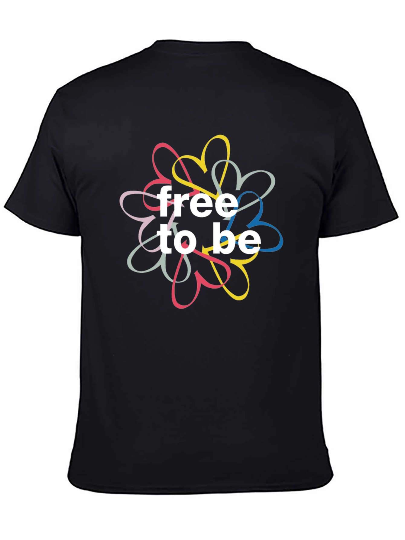 Free To Be Heart Graphic T-Shirt - Black
