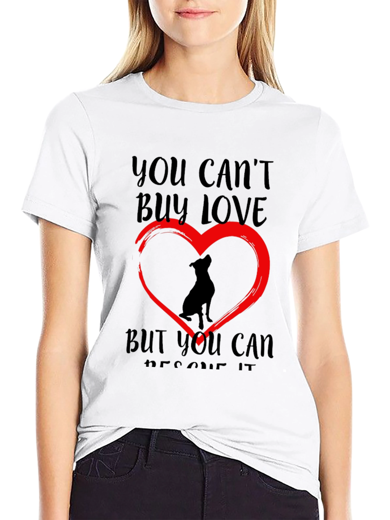 Rescue Dog Love T-Shirt - You Cant Buy Love