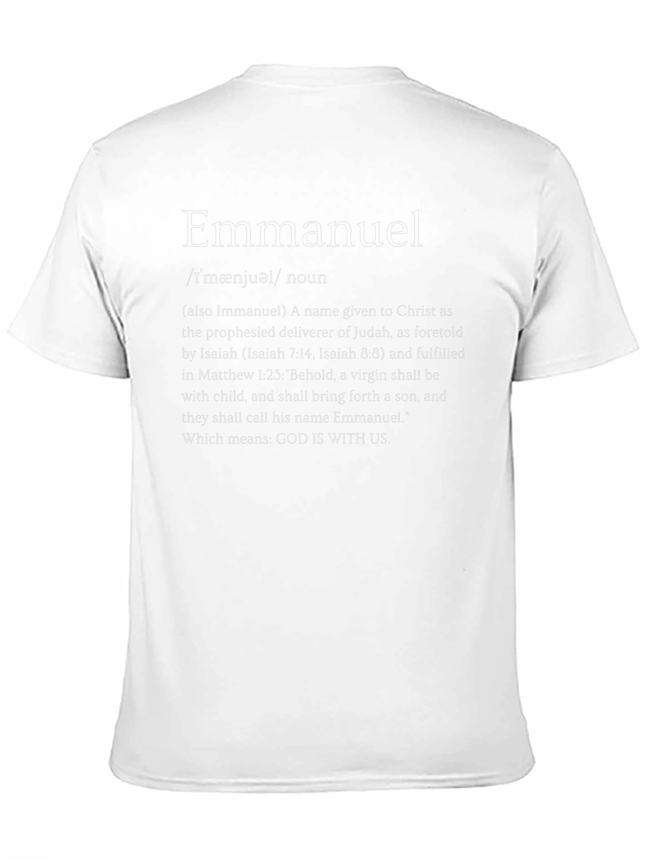 Emmanuel Definition T-Shirt - God Is With Us