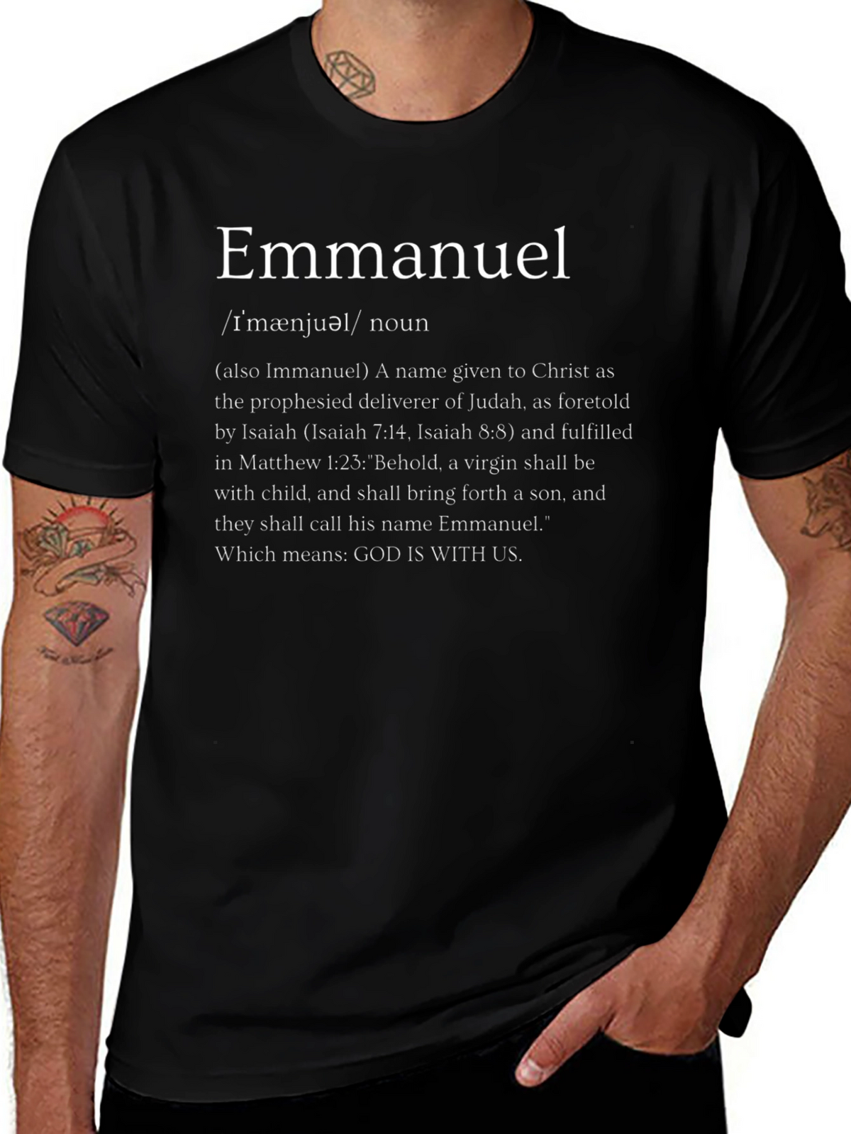 Emmanuel Definition T-Shirt - God Is With Us
