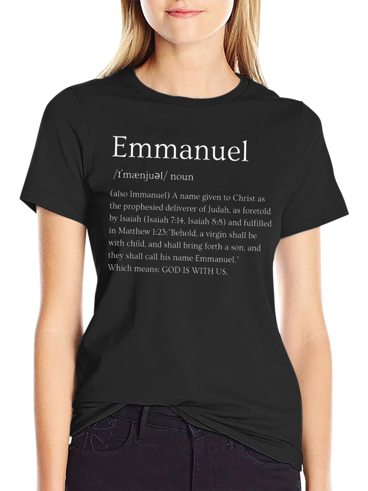 Emmanuel Definition T-Shirt - God Is With Us